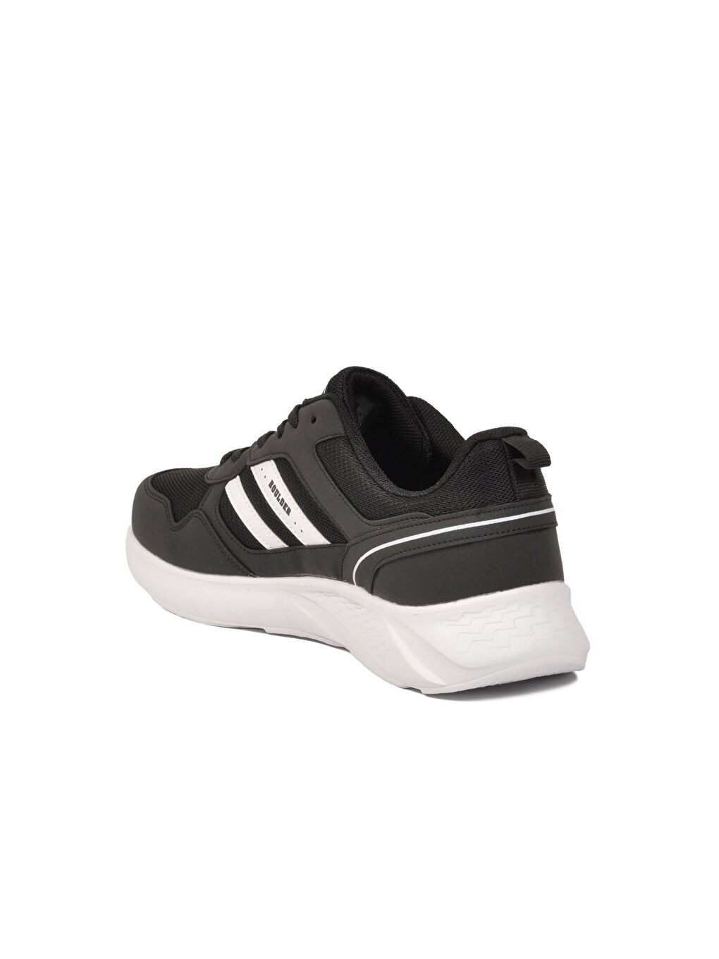 Siyah Beyaz Fileli Hafif Büyük Numara Erkek Spor Ayakkabı 1548 M-3