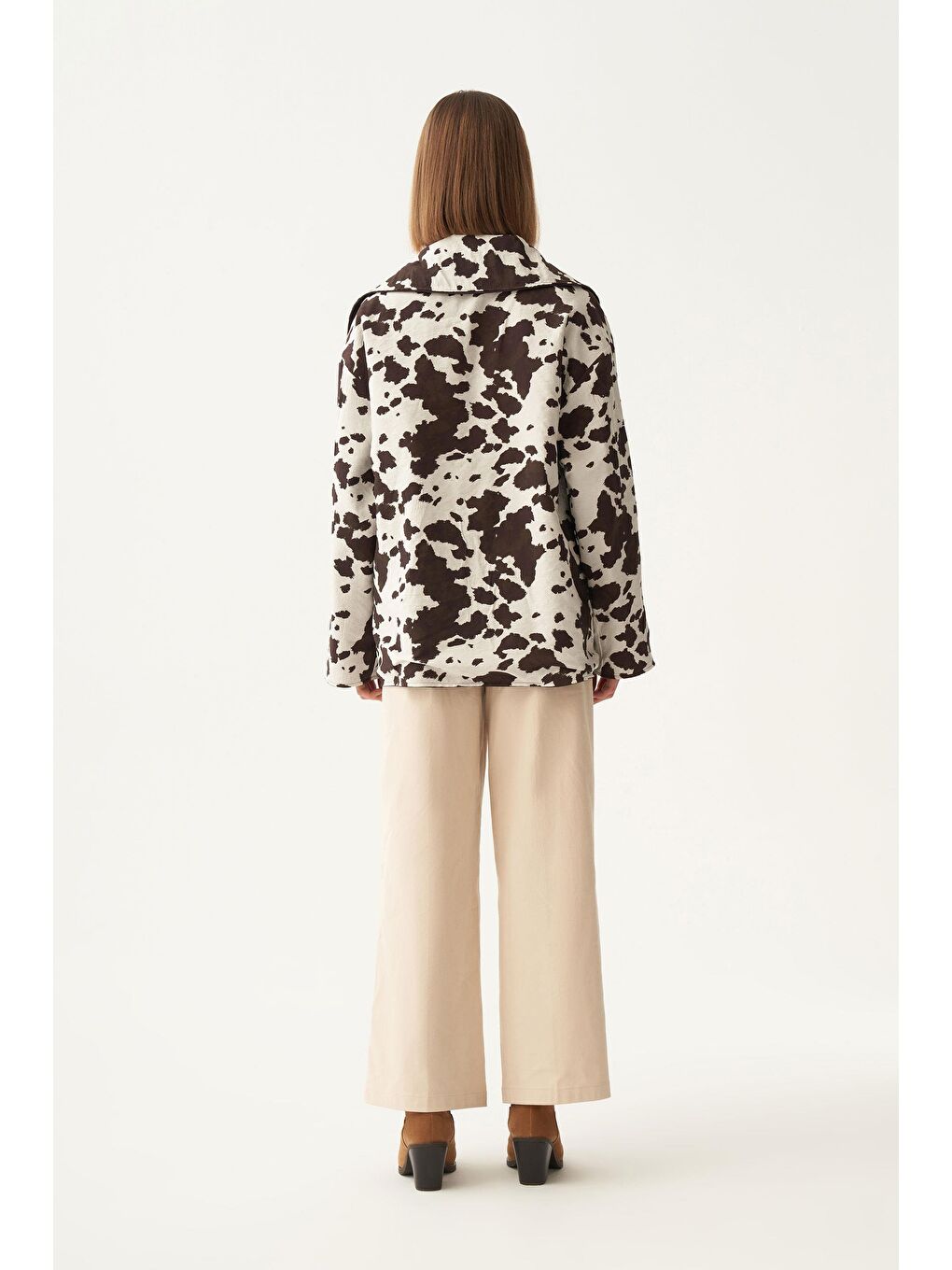 Kahverengi Acı Kahve-Çift Yönlü Gabardin Kapitone Ceket-2