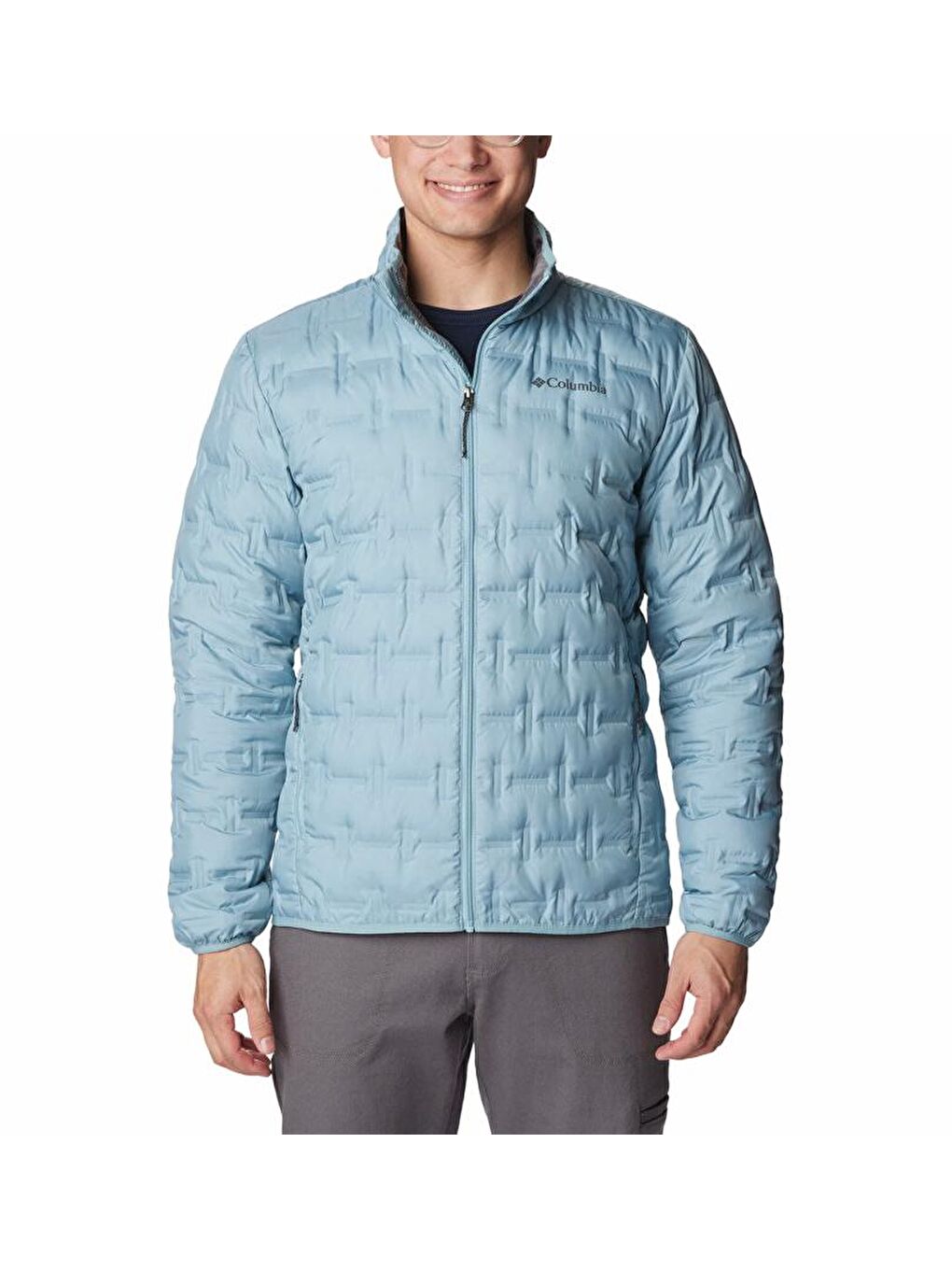 Columbia Mavi Delta Ridge Down Jacket Erkek Outdoor Mont Mavi WO0955-460