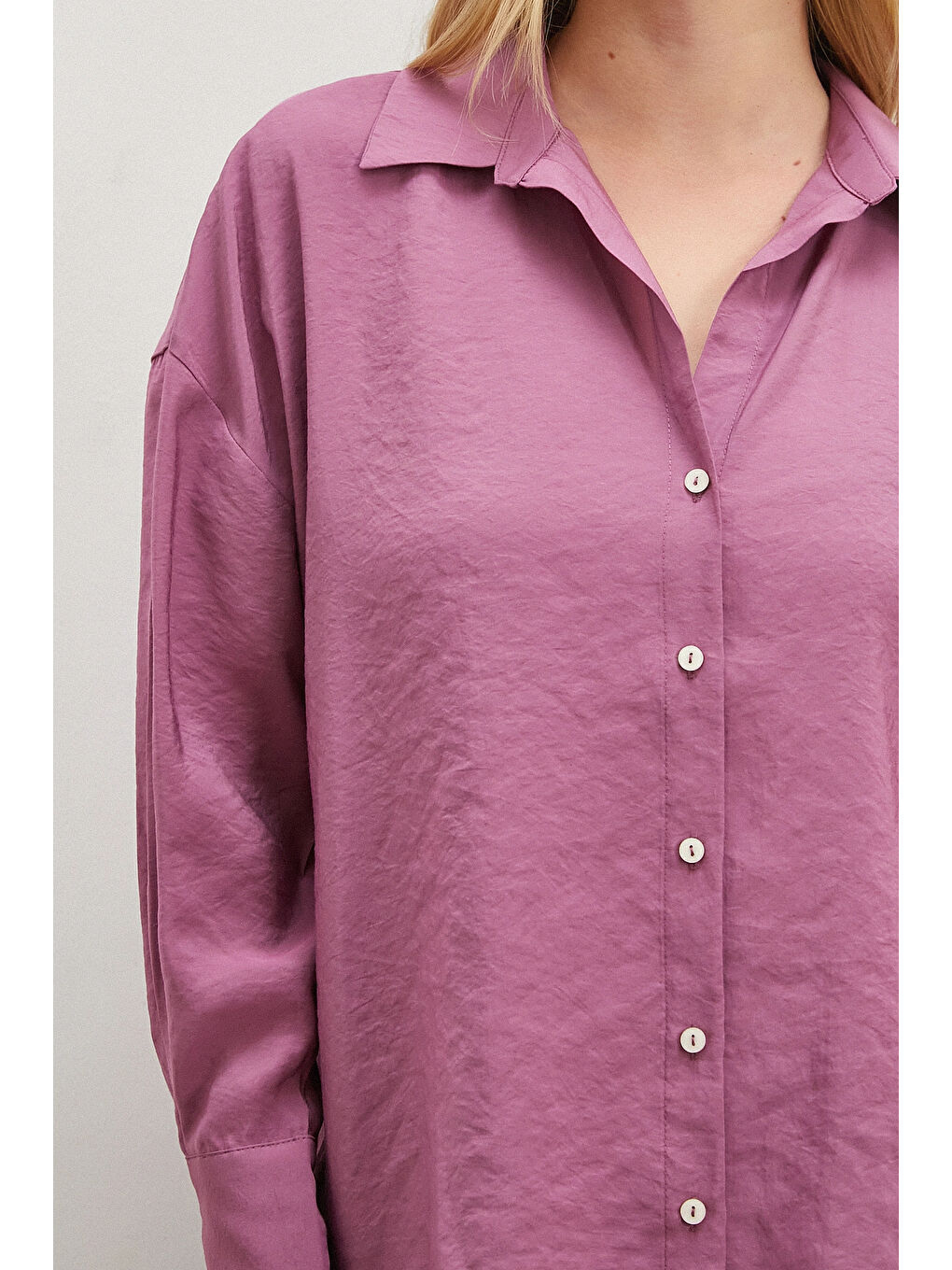 Basic Modal Gömlek Mürdüm-2