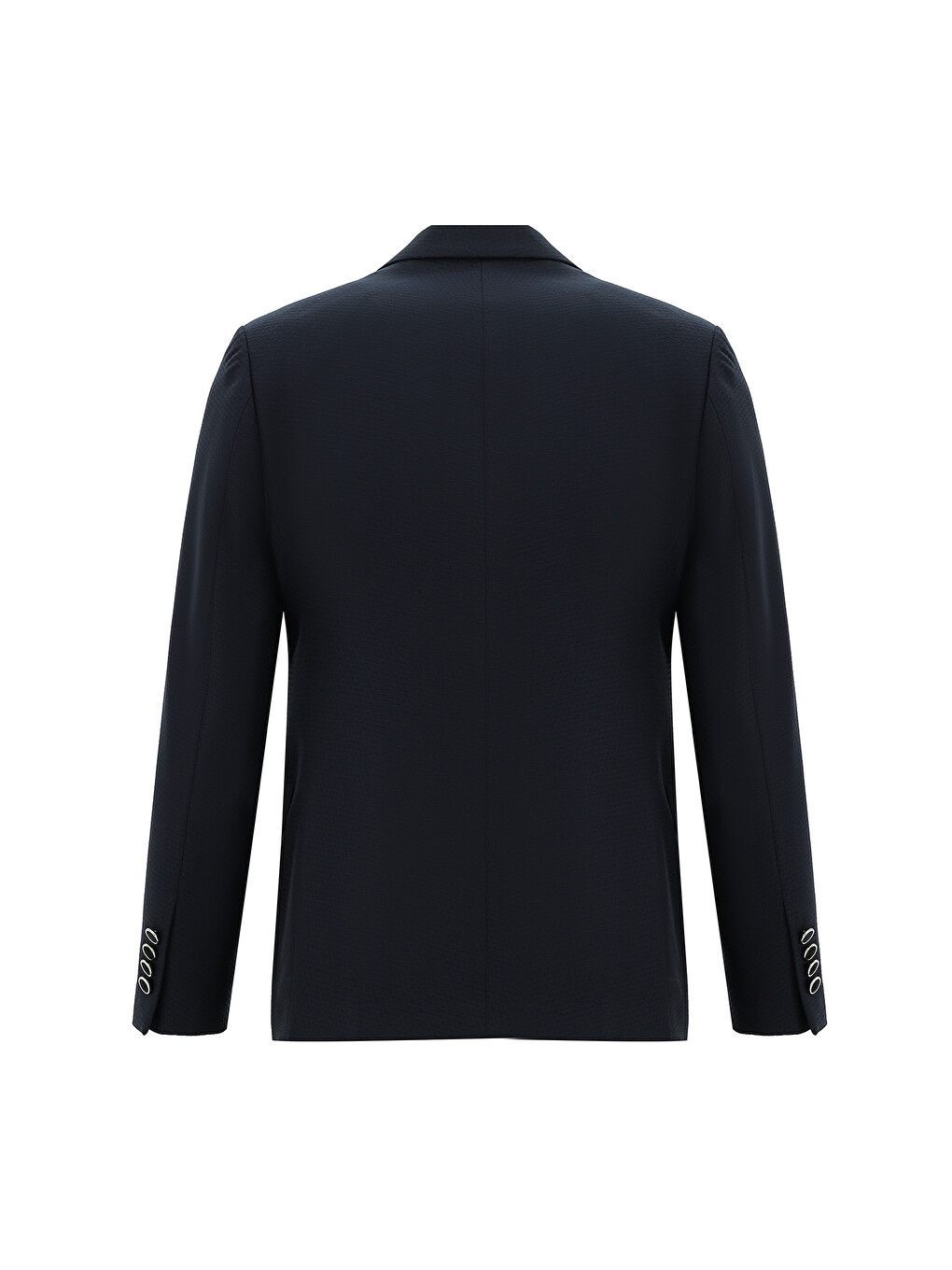 Lacivert Slim Fit Dar Kesim Mono Yaka Yelekli Smokin & Damatlık-2
