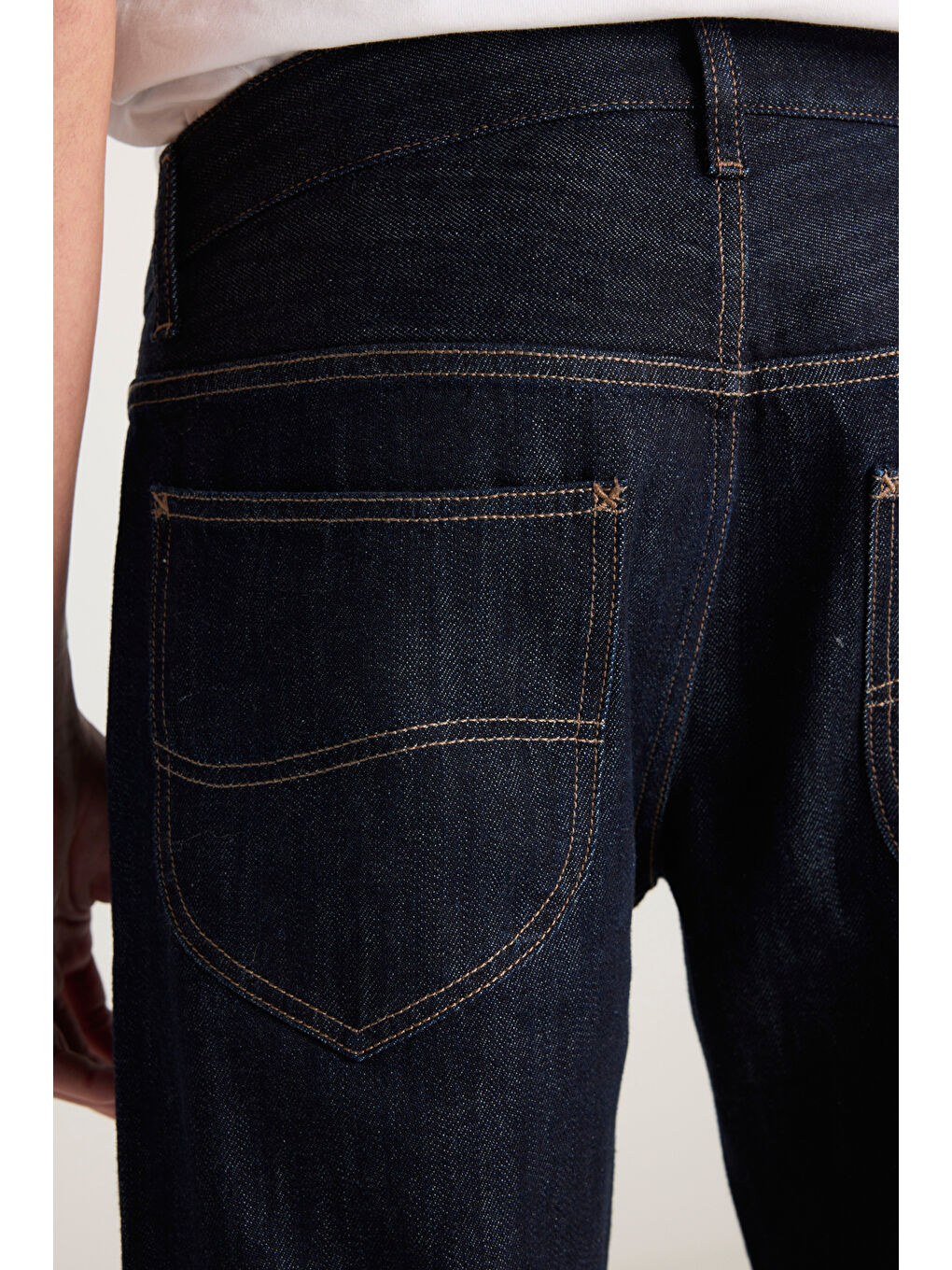 %100 Pamuk Relaxed Fit Geniş Kesim Normal Bel 101Z Lacivert Denim Jean Pantolon-5