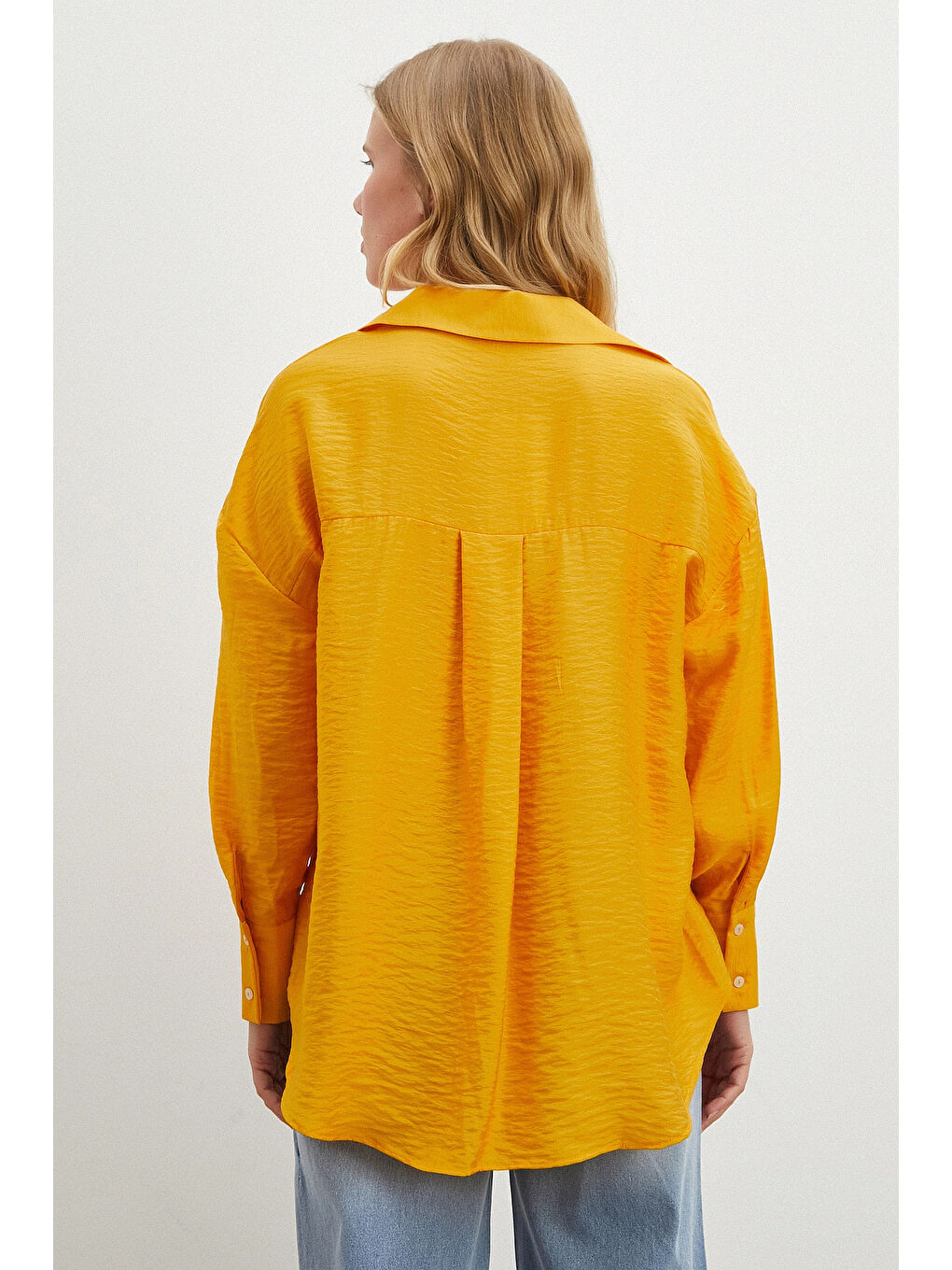 Karışık Basic Modal Gömlek Hardal-5