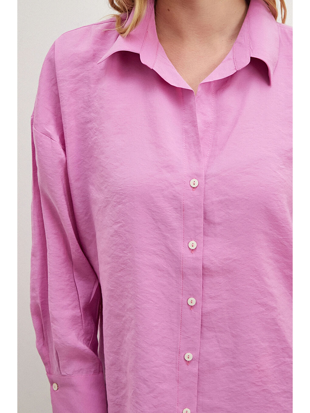 Basic Modal Gömlek Mor-2