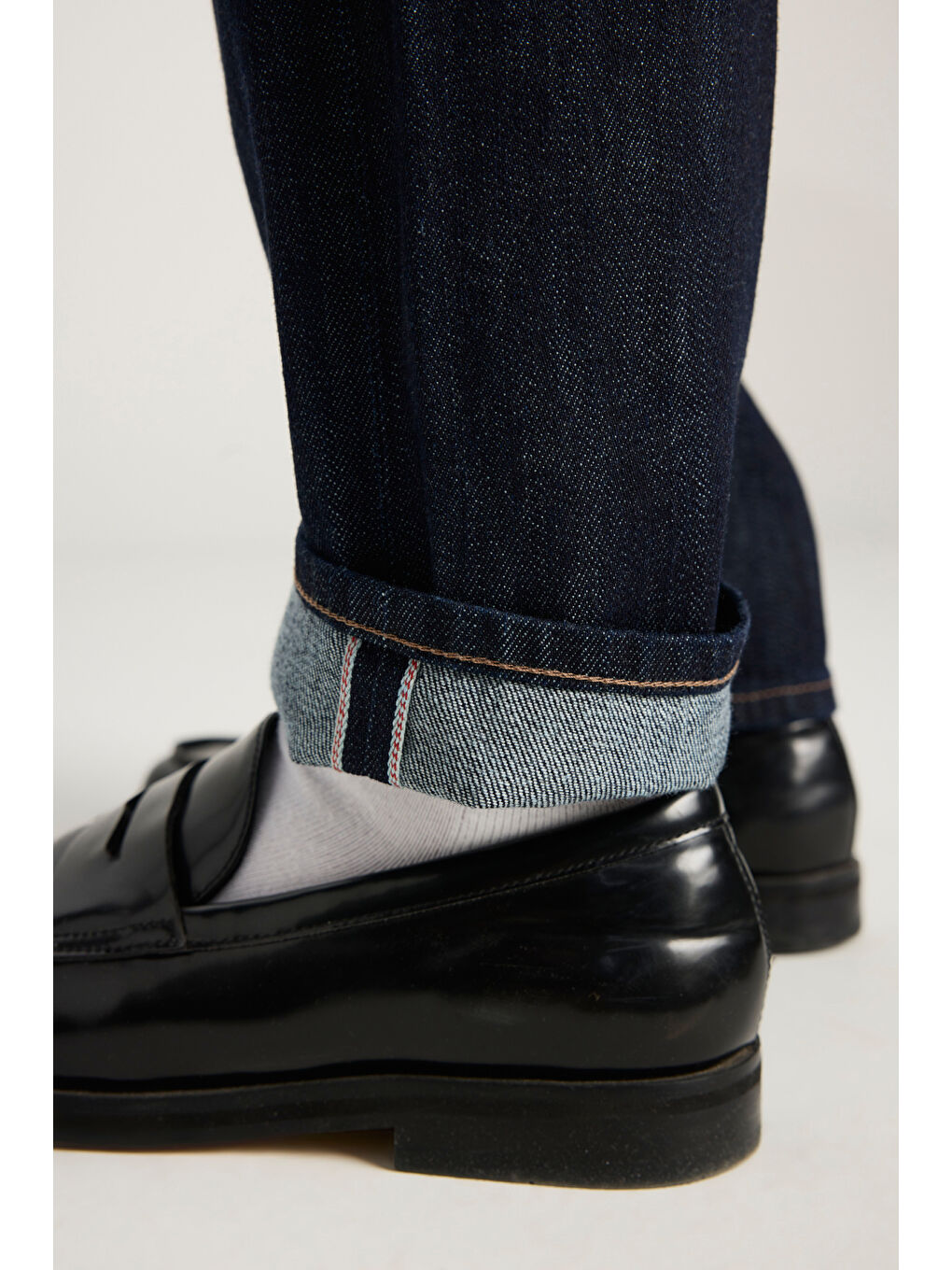 %100 Pamuk Relaxed Fit Geniş Kesim Normal Bel 101Z Lacivert Denim Jean Pantolon-6