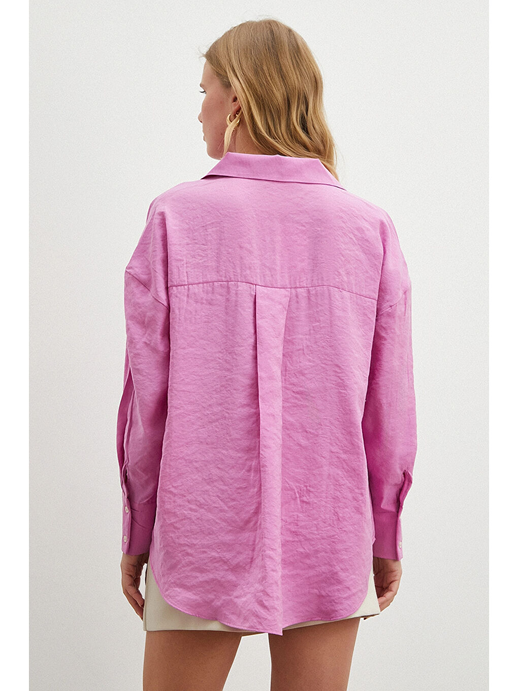 Basic Modal Gömlek Mor-3