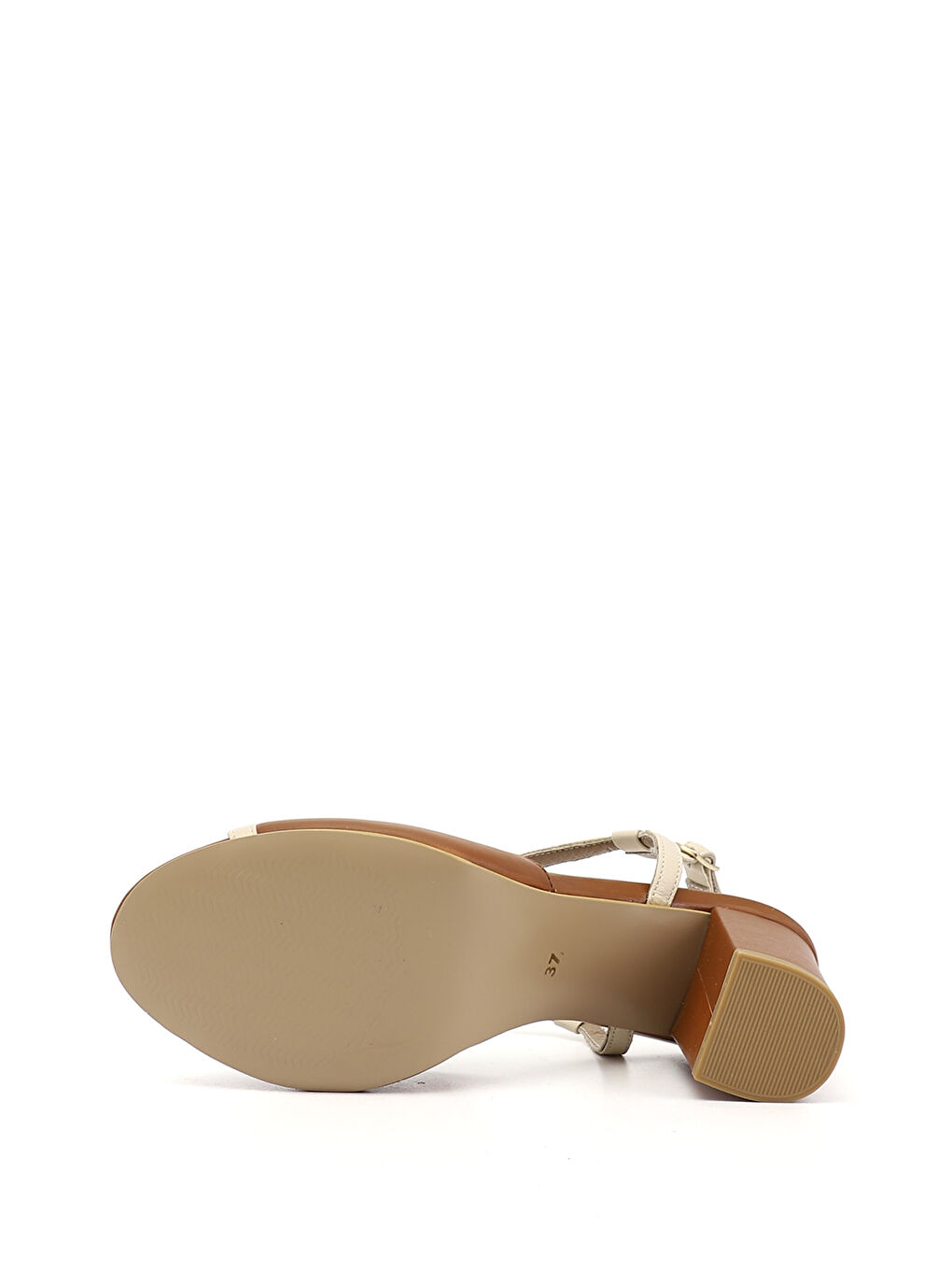 Kahverengi Kadın TABA KAHVE MEL. Kalın Topuklu Arkası Açık Hakiki Deri Ayakkabı-5