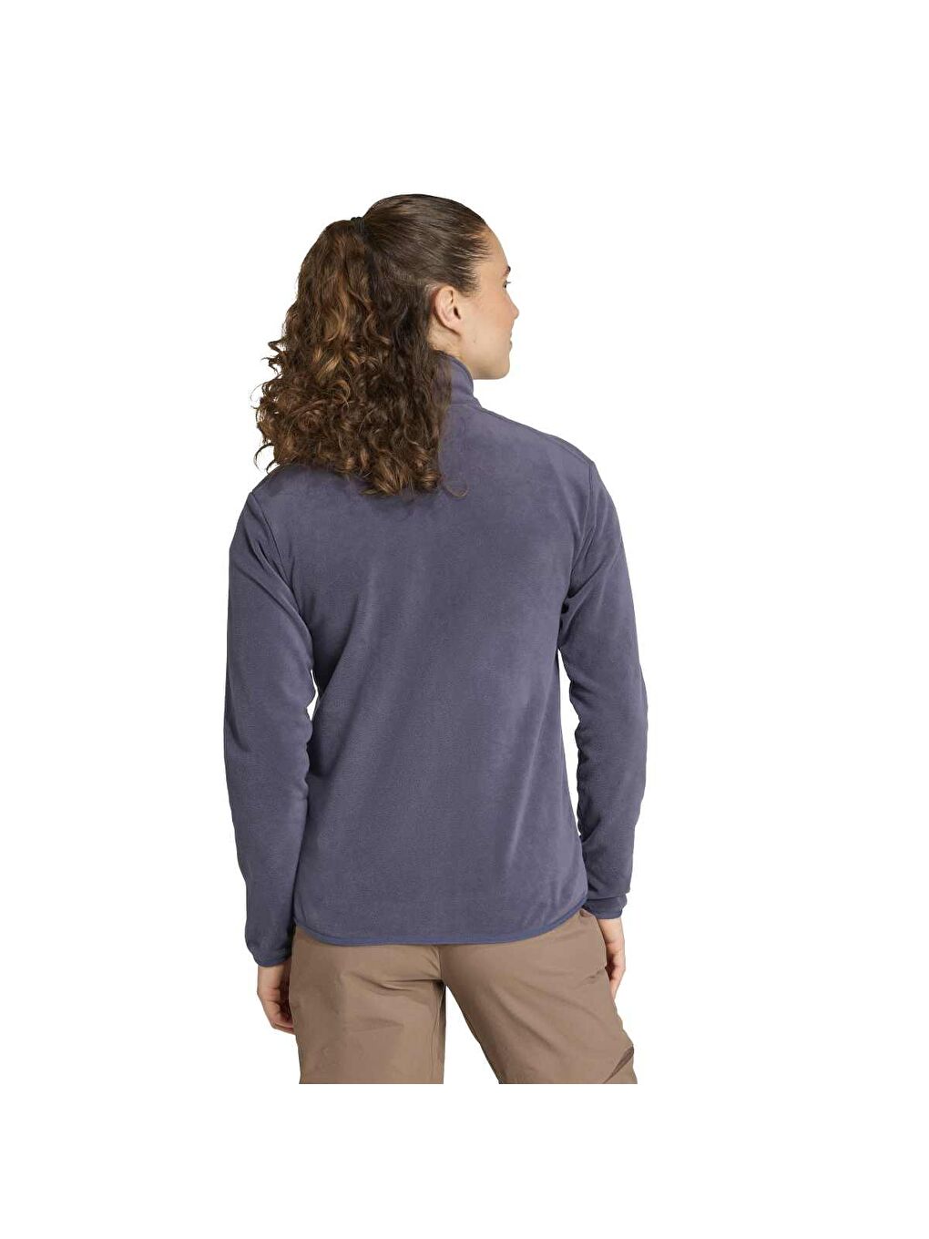 MT Esseantials Full Zip Fleece Kadın Mor Dik Yaka Ceket-1