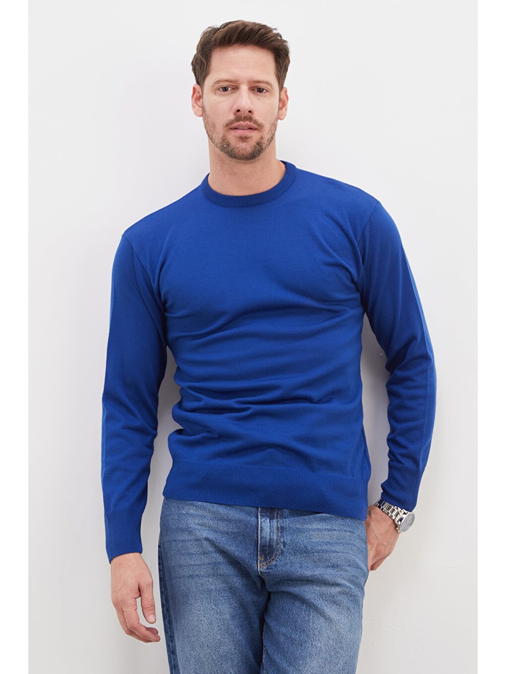 Mavi Basic Bisiklet Yaka Regular Fit Triko Kazak-2