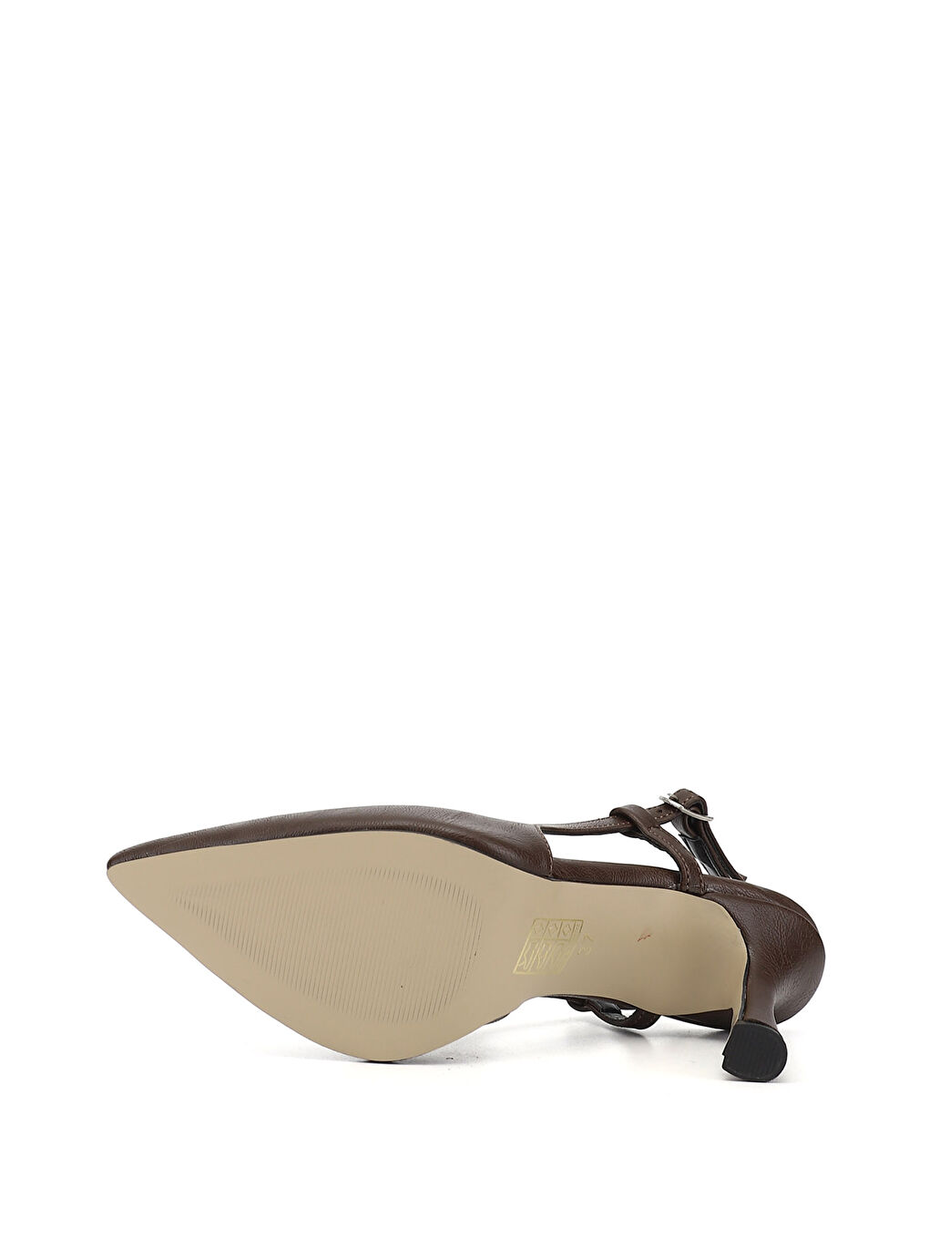 Kahverengi Kadın KAHVERENGİ İnce Topuklu Arkası Açık Ayakkabı-5