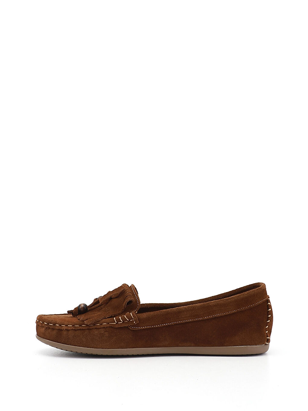 Kahverengi Kadın KAHVERENGİ-TABA Fiyonklu Hakiki Deri Comfort Loafer-3
