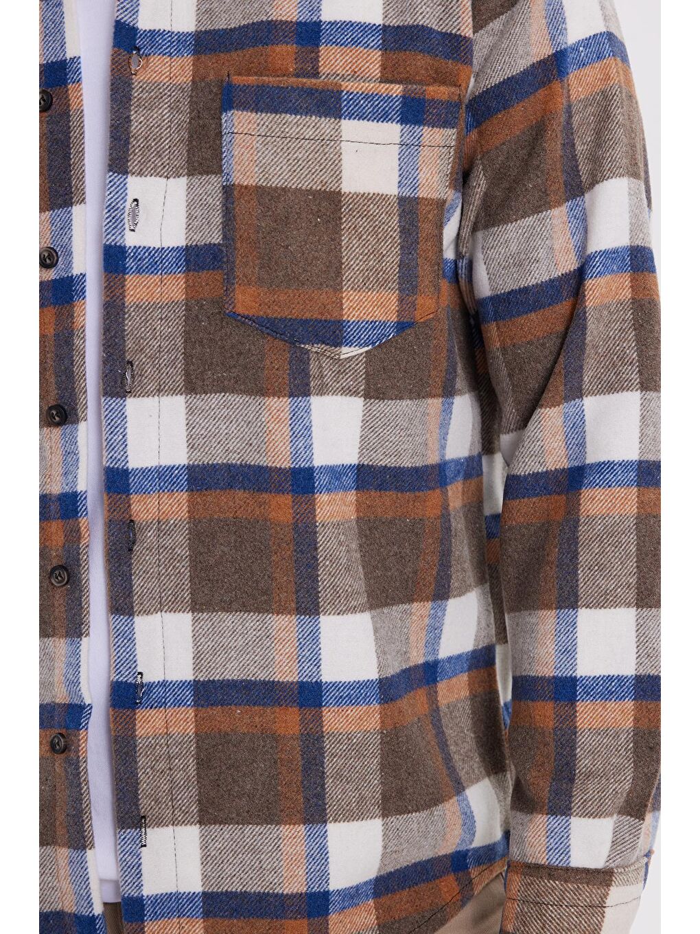 Karışık Erkek Regular Fit Rahat Kesim Kışlık Kareli Oduncu Gömlek-3