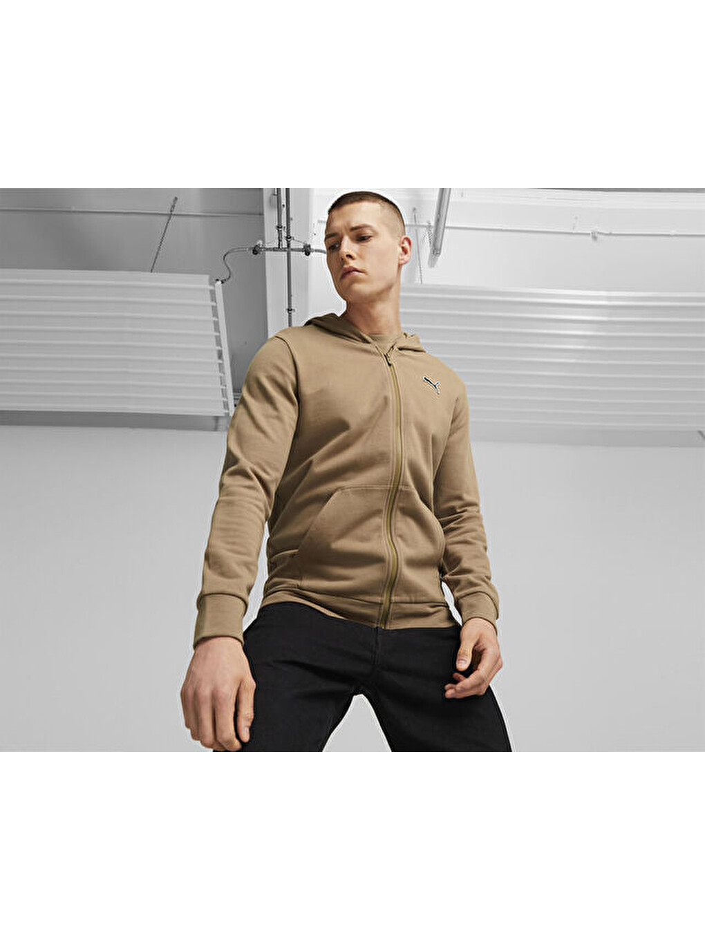 Better Essentials Full-zip Hoodie Erkek Günlük Fermuarlı Sweatshirt 67597985 Kahverengi-2