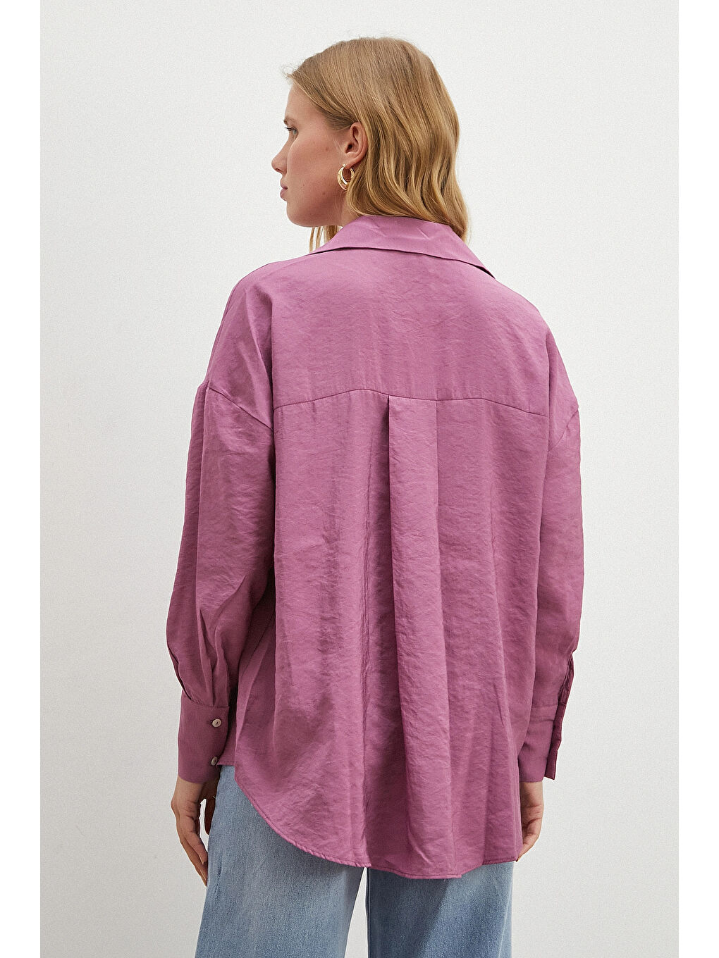 Basic Modal Gömlek Mürdüm-5