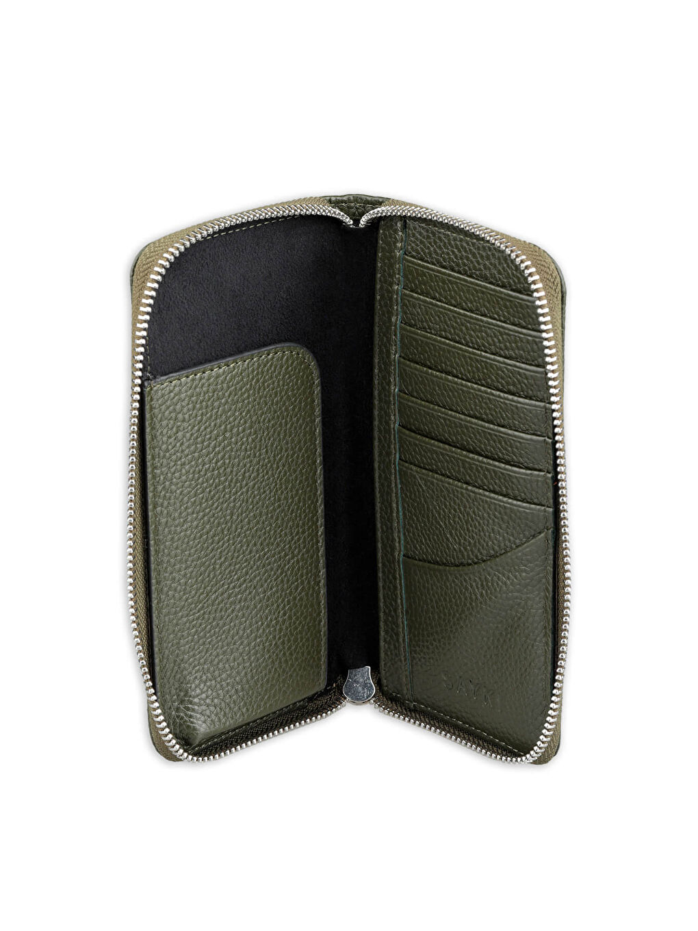 Yeşil Floter 100% Hakiki Deri Cüzdan-4