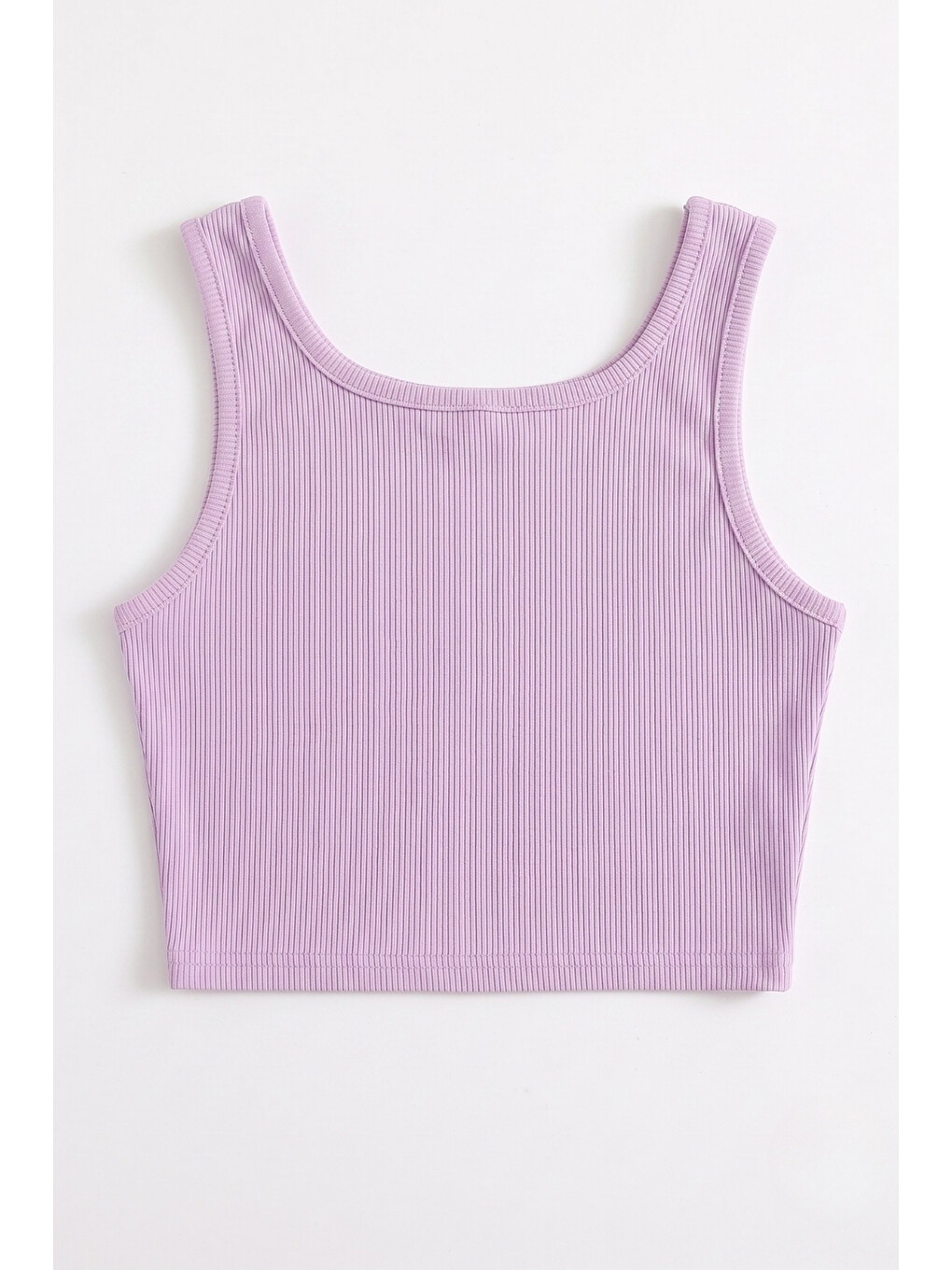 Lila Yıldız Nakışlı Fitilli Askılı Kız Çocuk Crop Bluz - Cindy-1