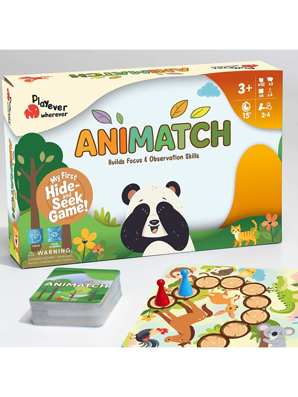 Animatch, Hayvanları Bul ve Eşleştir Kutu Oyunu (3-5 Yaş)