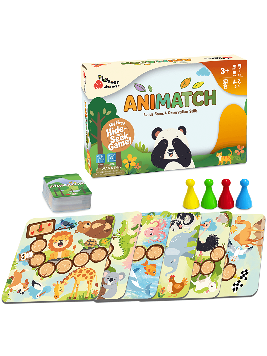 Animatch, Hayvanları Bul ve Eşleştir Kutu Oyunu (3-5 Yaş)-1