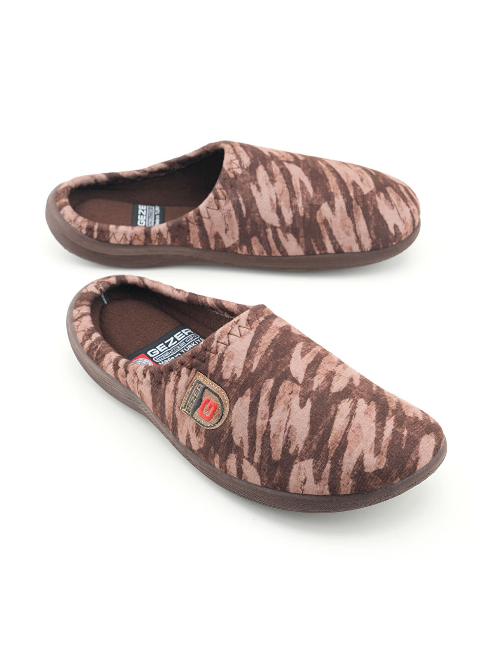 Kahverengi Erkek Kışlık PU Rahat Taban Ev Bahçe Gondol Terlik