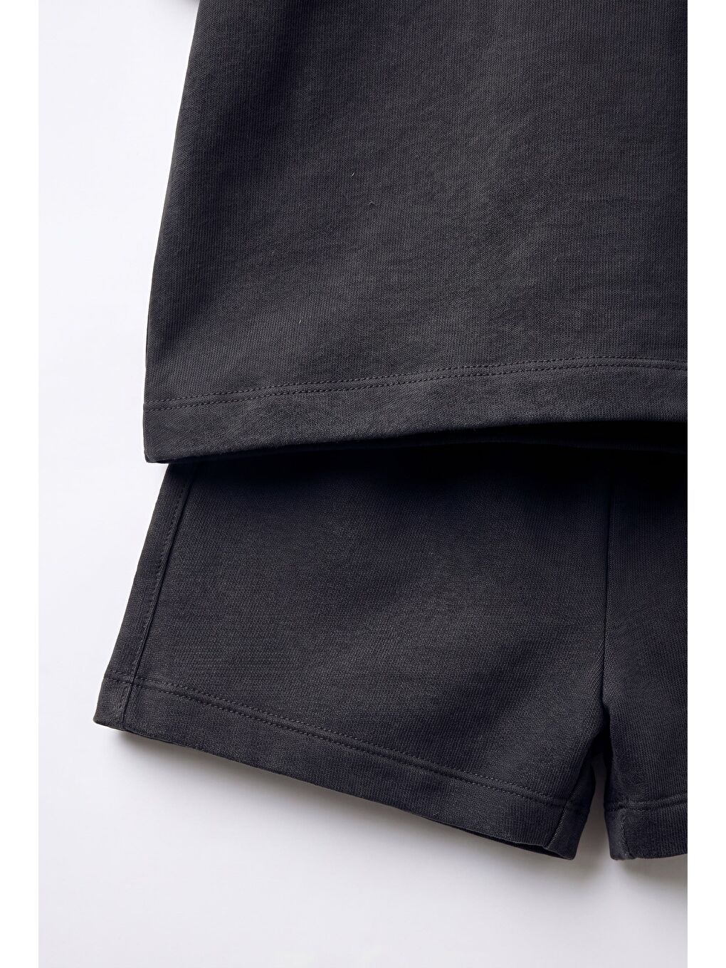 Unisex Çocuk Pamuklu Antrasit Club T-Shirt Şort Takım-4