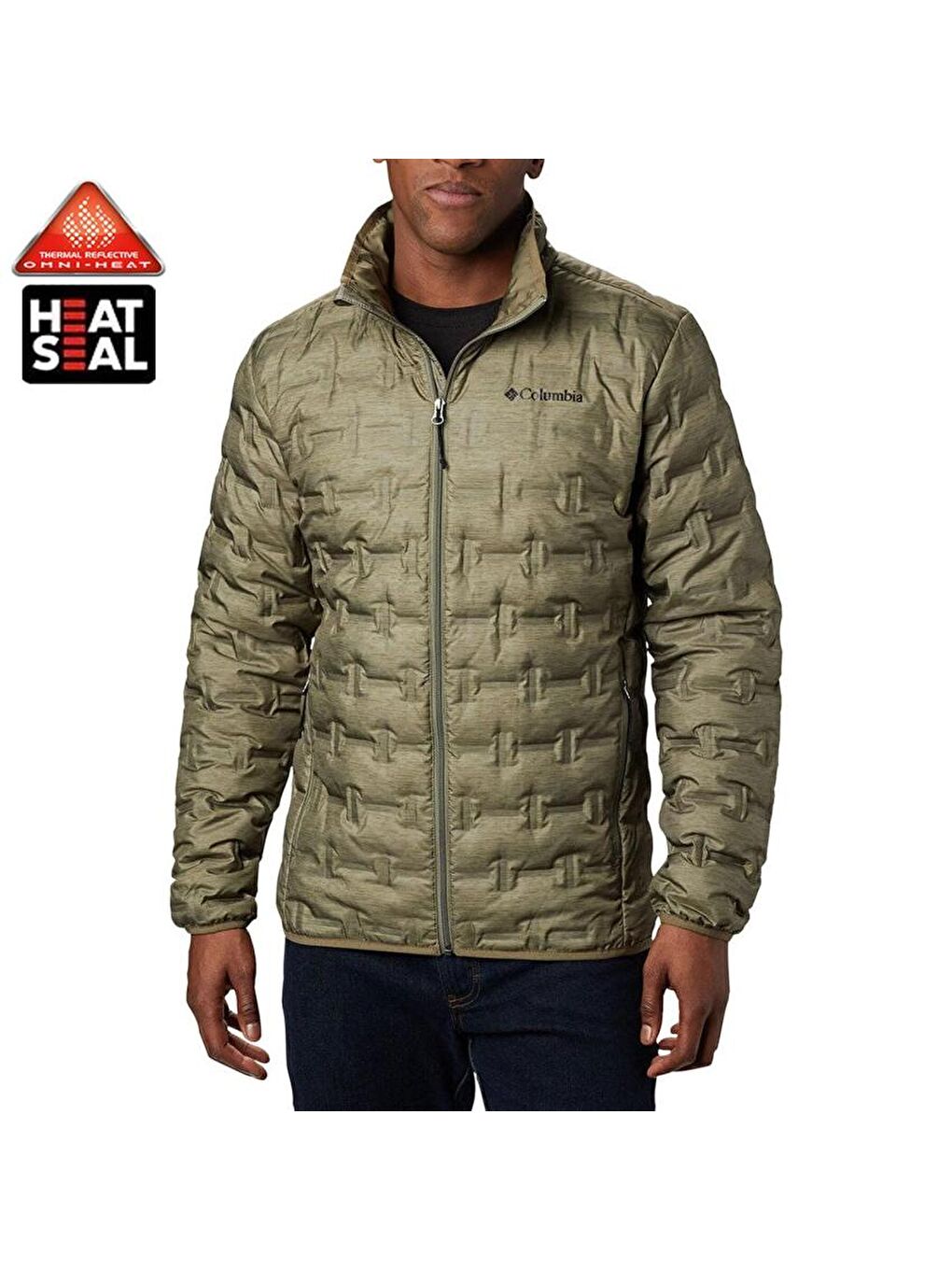 Columbia Yeşil Delta Ridge Down Jacket Erkek Outdoor Mont Yeşil WO0955-397