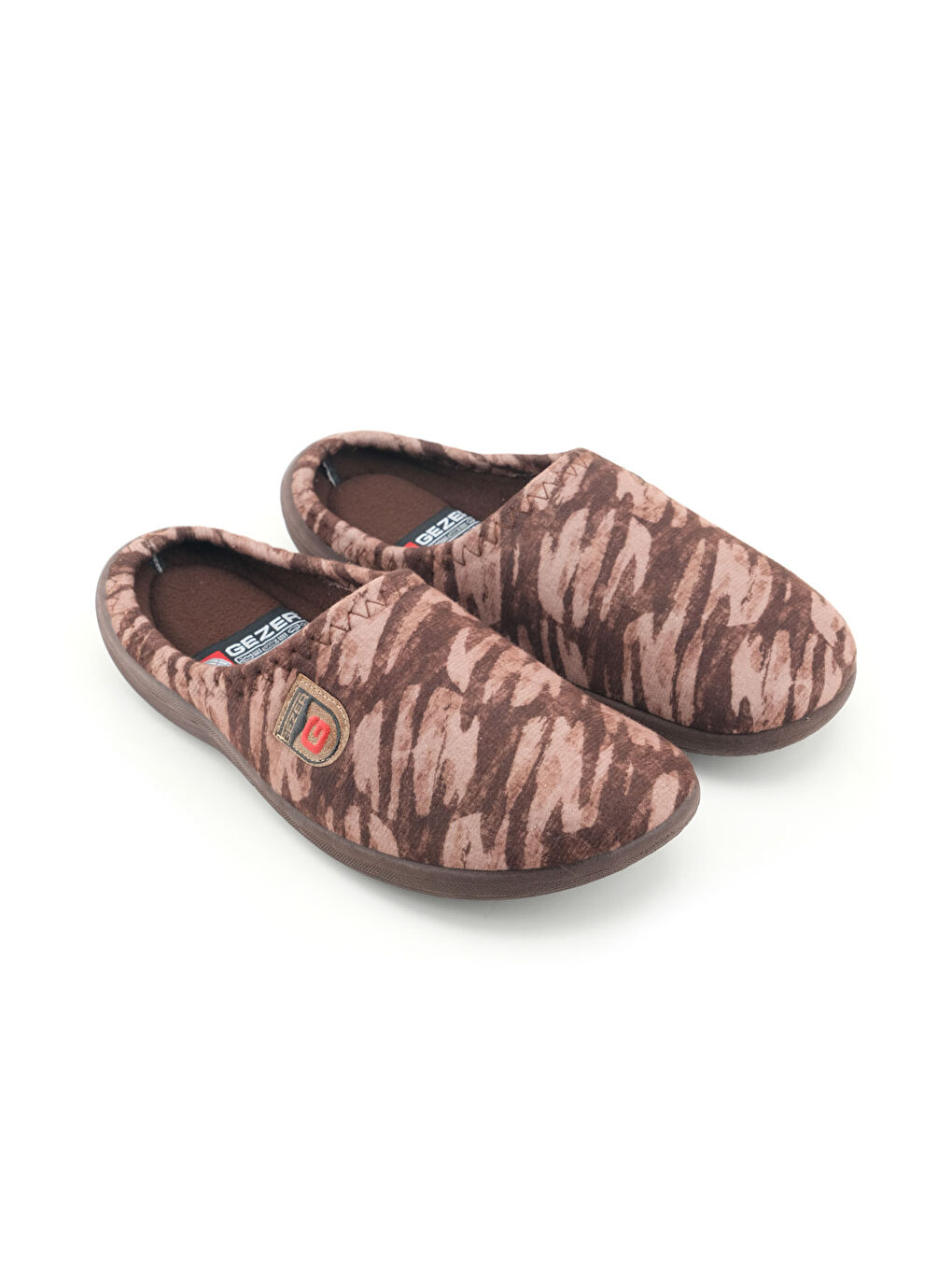 Kahverengi Erkek Kışlık PU Rahat Taban Ev Bahçe Gondol Terlik-2