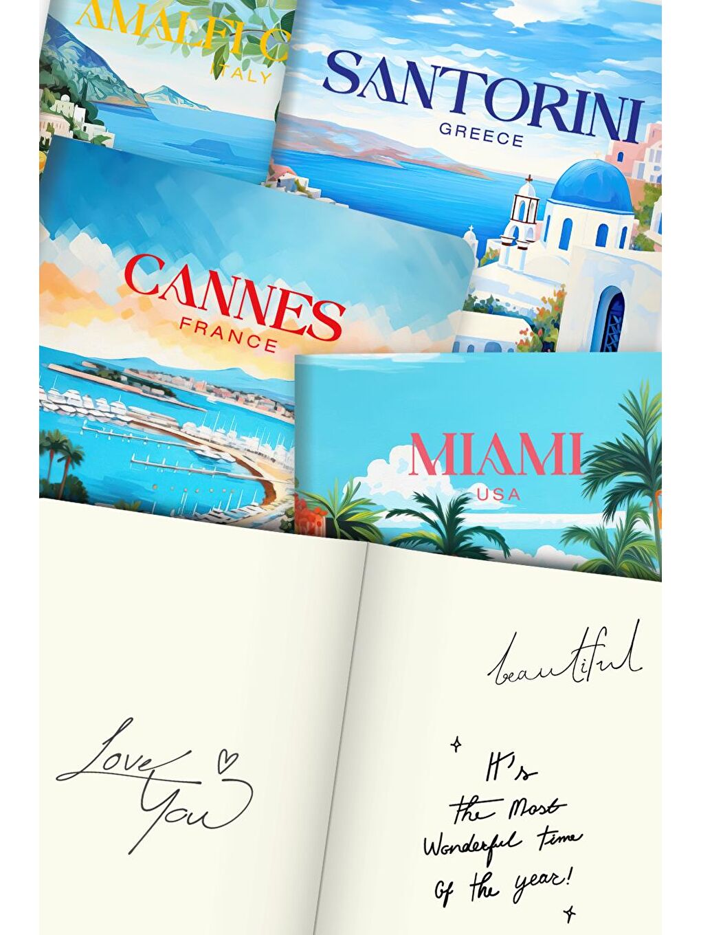 4'lü Coastal Cıtıes Defter Seti Çizgisiz 13x20-1