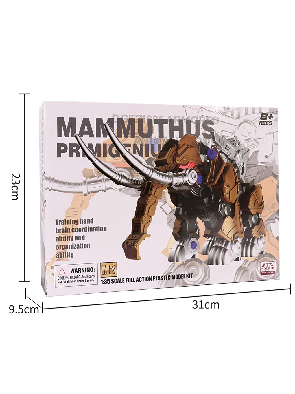 Birlik Oyuncak Kahverengi Pilli Mekanik Söktak Dinazor Kanatlı Mammuthus Kahverengi