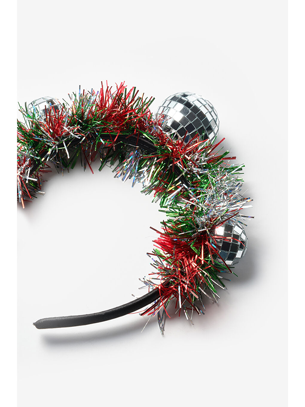 Karışık Çok Renkli  Püsküllü Süs Detaylı Kız Çocuk Yılbaşı Taç-1