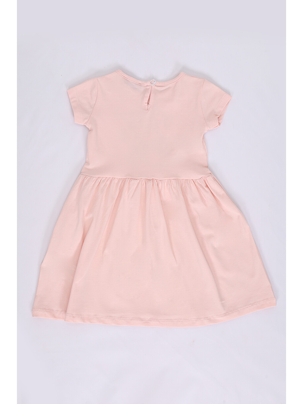 Pembe Kız Bebek Fruit Yazılı Çilek Baskılı Elbise-1