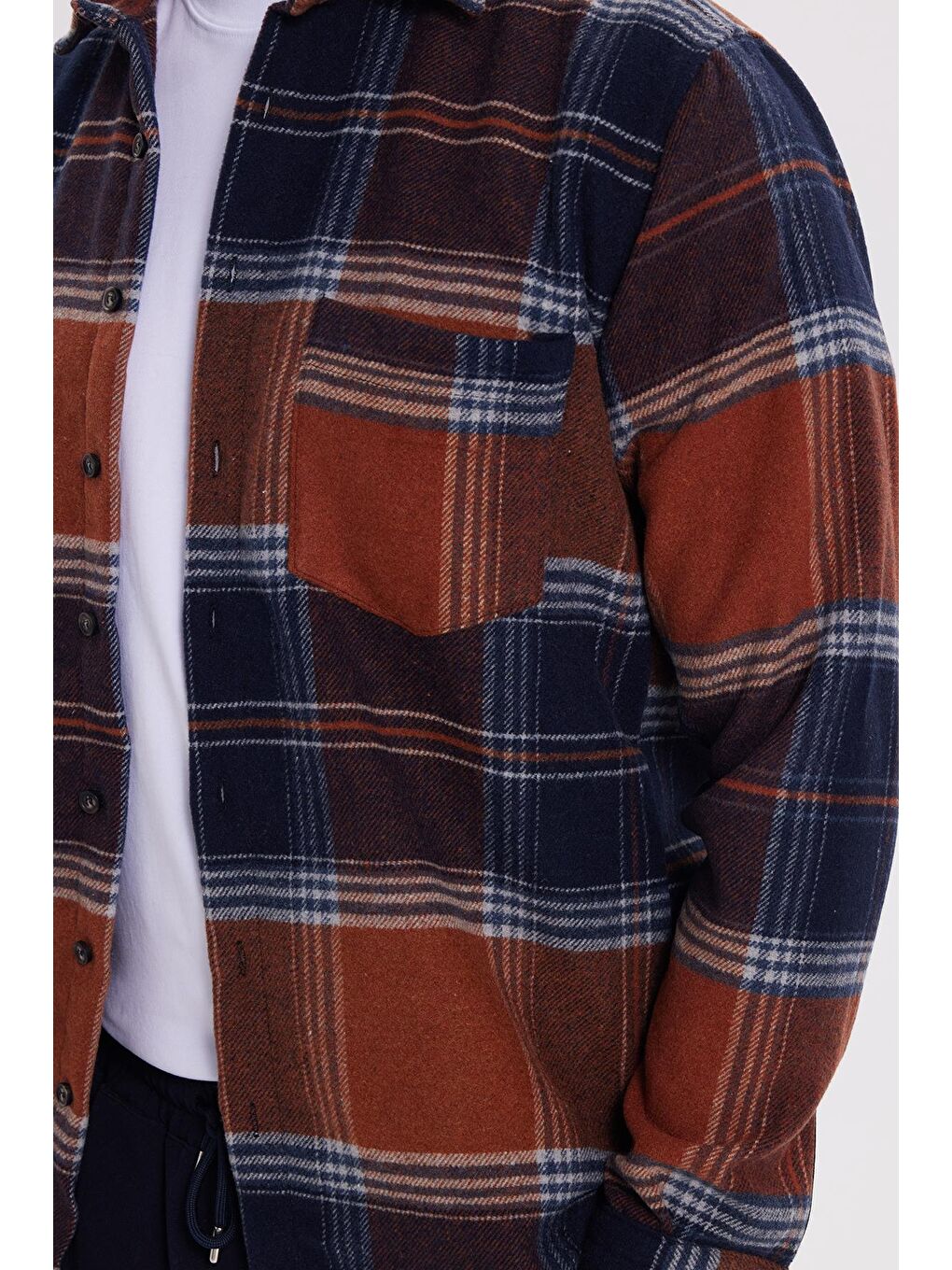 Karışık Erkek Regular Fit Rahat Kesim Kışlık Kareli Oduncu Gömlek-2