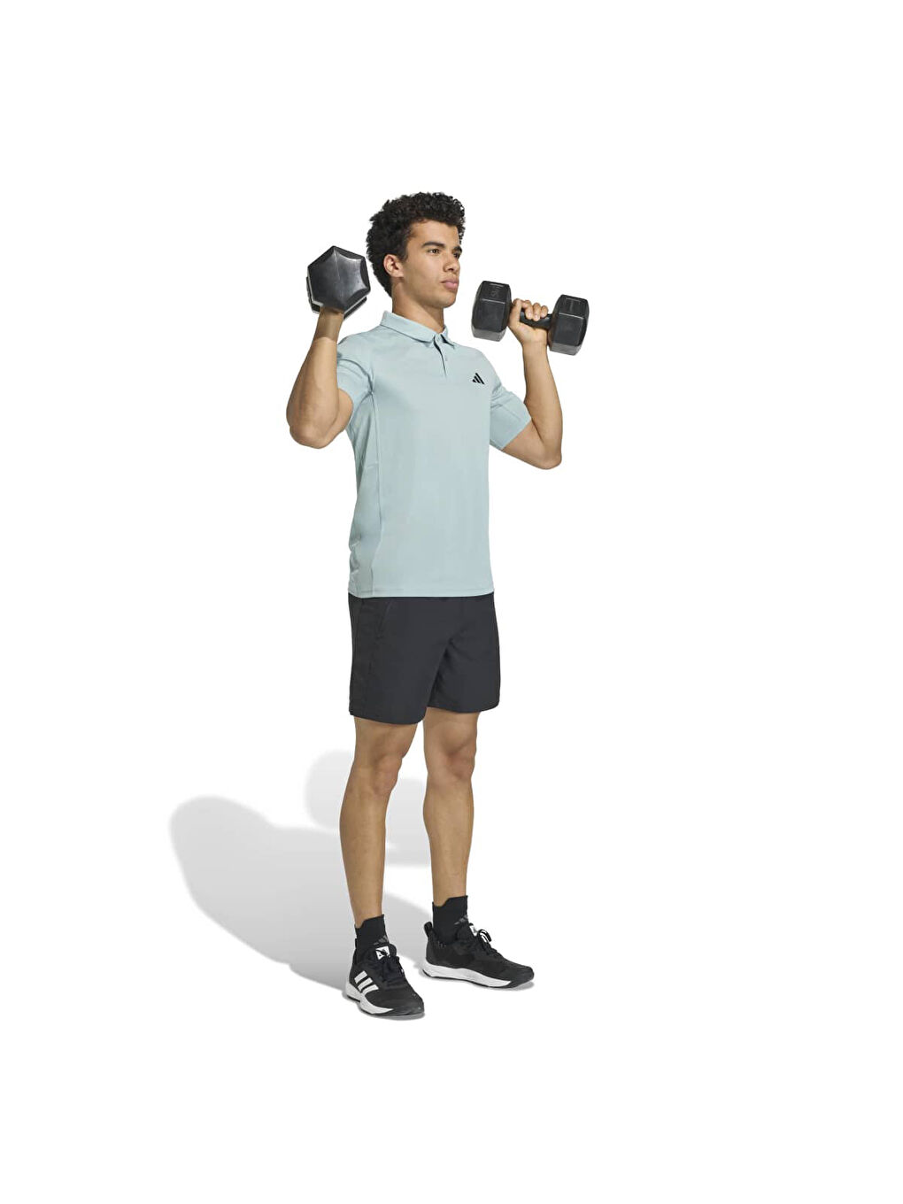 Workout Essentials Basic Erkek Yeşil Polo Yaka Tişört-2
