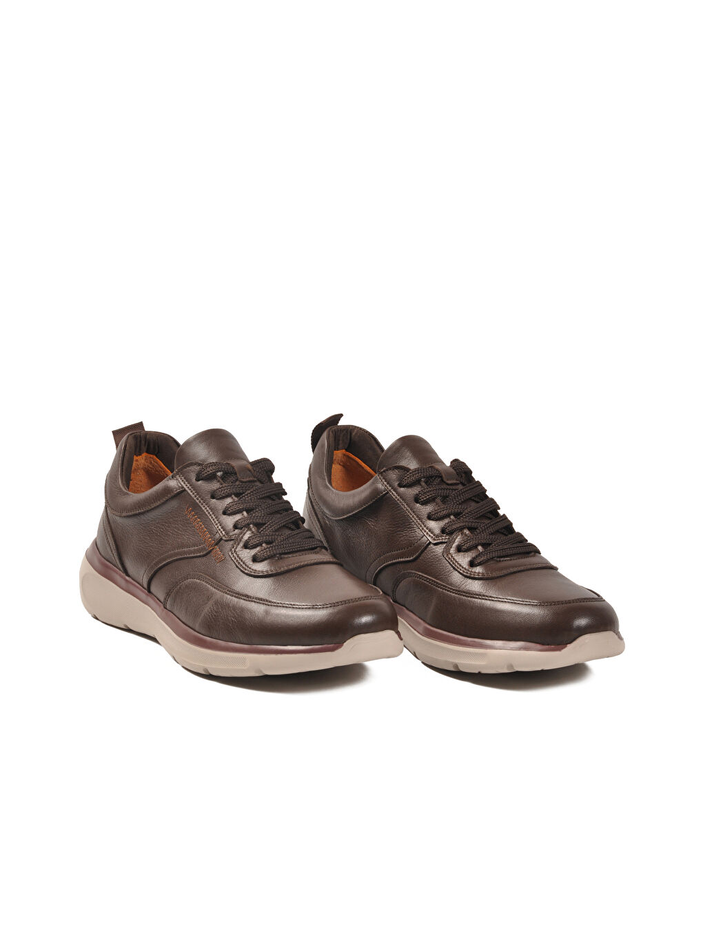 Kahverengi Kahve Hakiki Deri Bağcıklı Erkek Casual Ayakkabı 252012 M-2