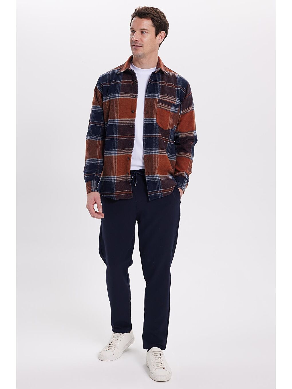 Karışık Erkek Regular Fit Rahat Kesim Kışlık Kareli Oduncu Gömlek-3