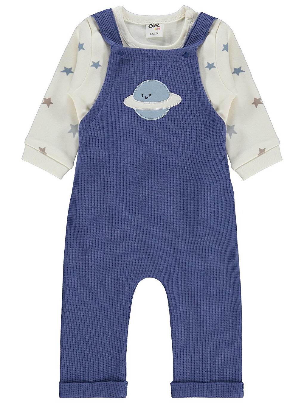 İndigo Baby Gezegen Baskılı 6-18 Ay Slopet - Mavi