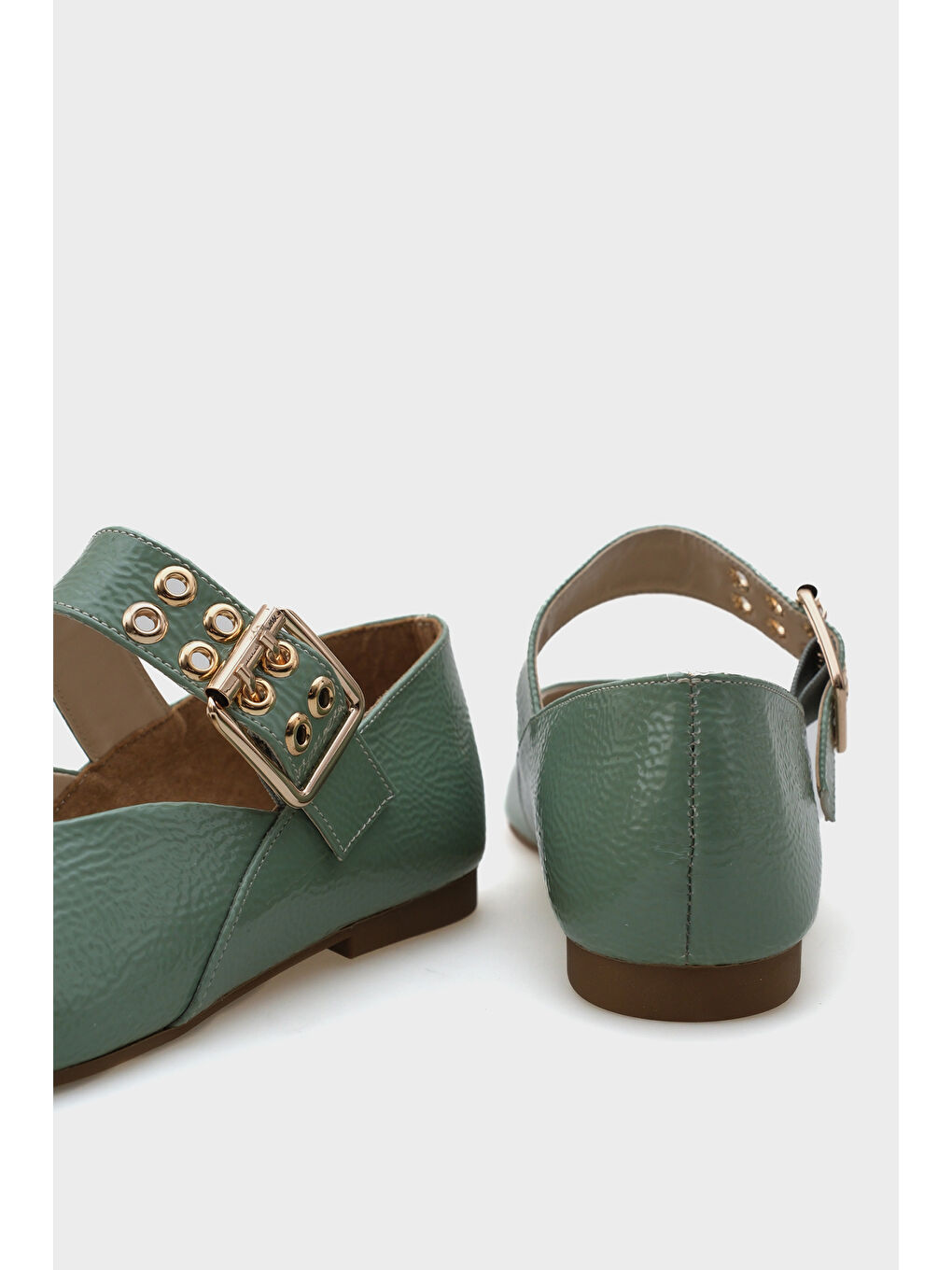 Turuncu Arlina Tek Bant Kemerli Kadın Babet-3