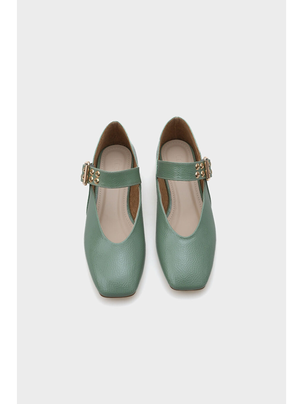 Turuncu Arlina Tek Bant Kemerli Kadın Babet-5