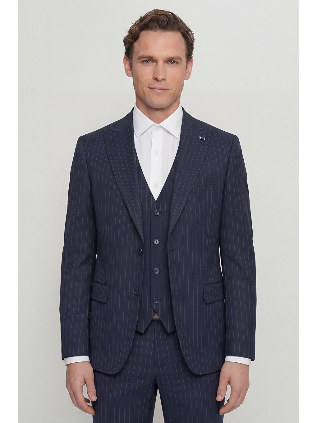 Koyu Lacivert Vest Suit