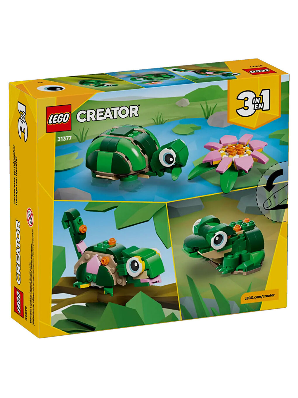 Creator 3’ü 1 Arada Kaplumbağa ile Nilüfer Çiçeği 31377-5