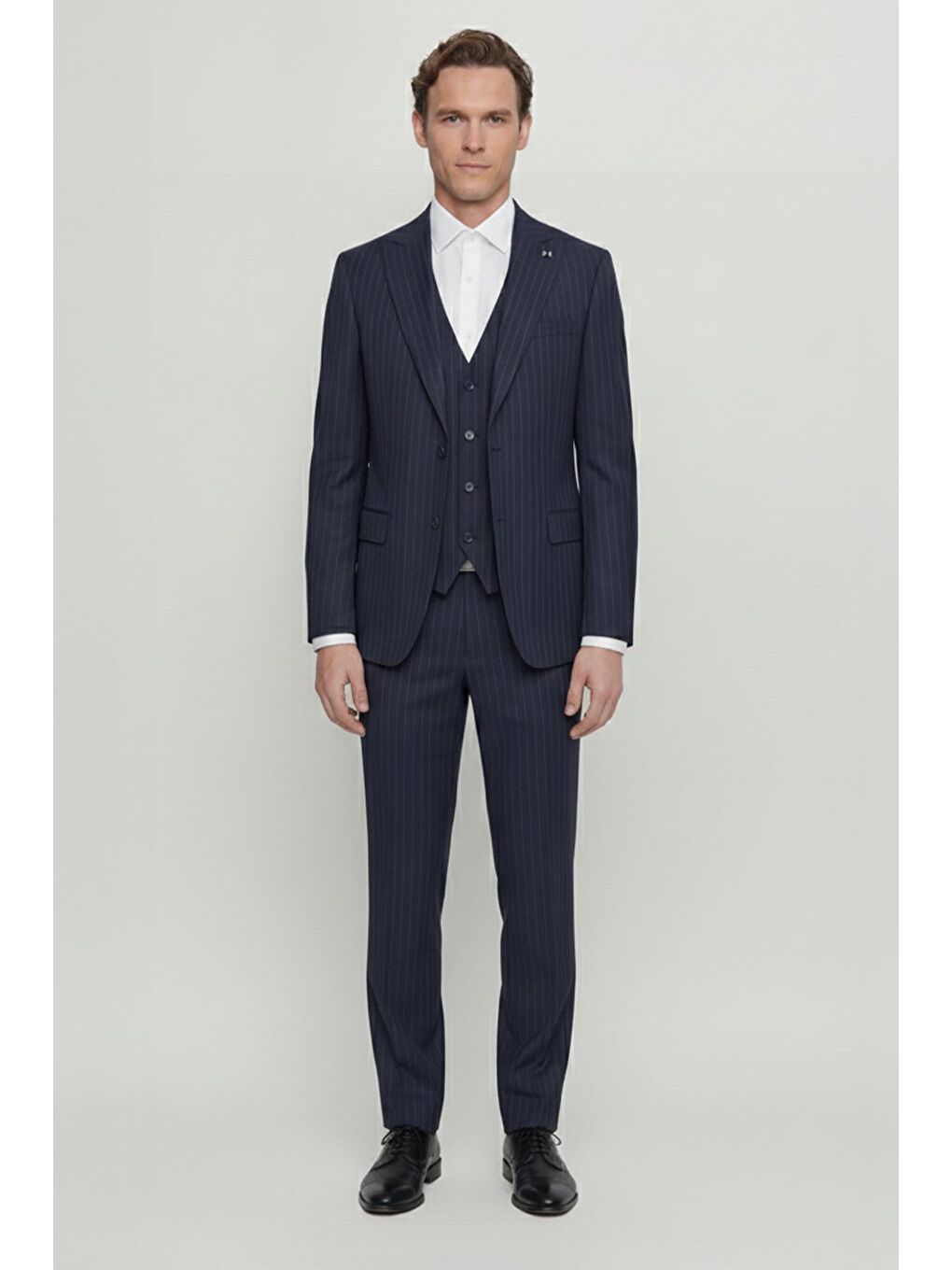 Koyu Lacivert Vest Suit-2