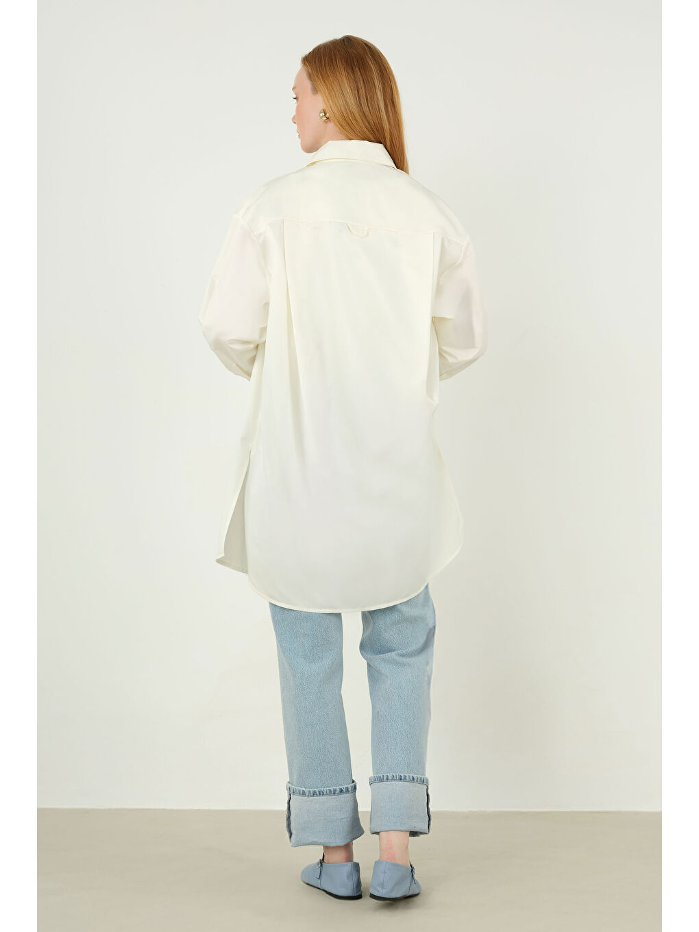 Poplin Gömlek 90 cm Ekru-2