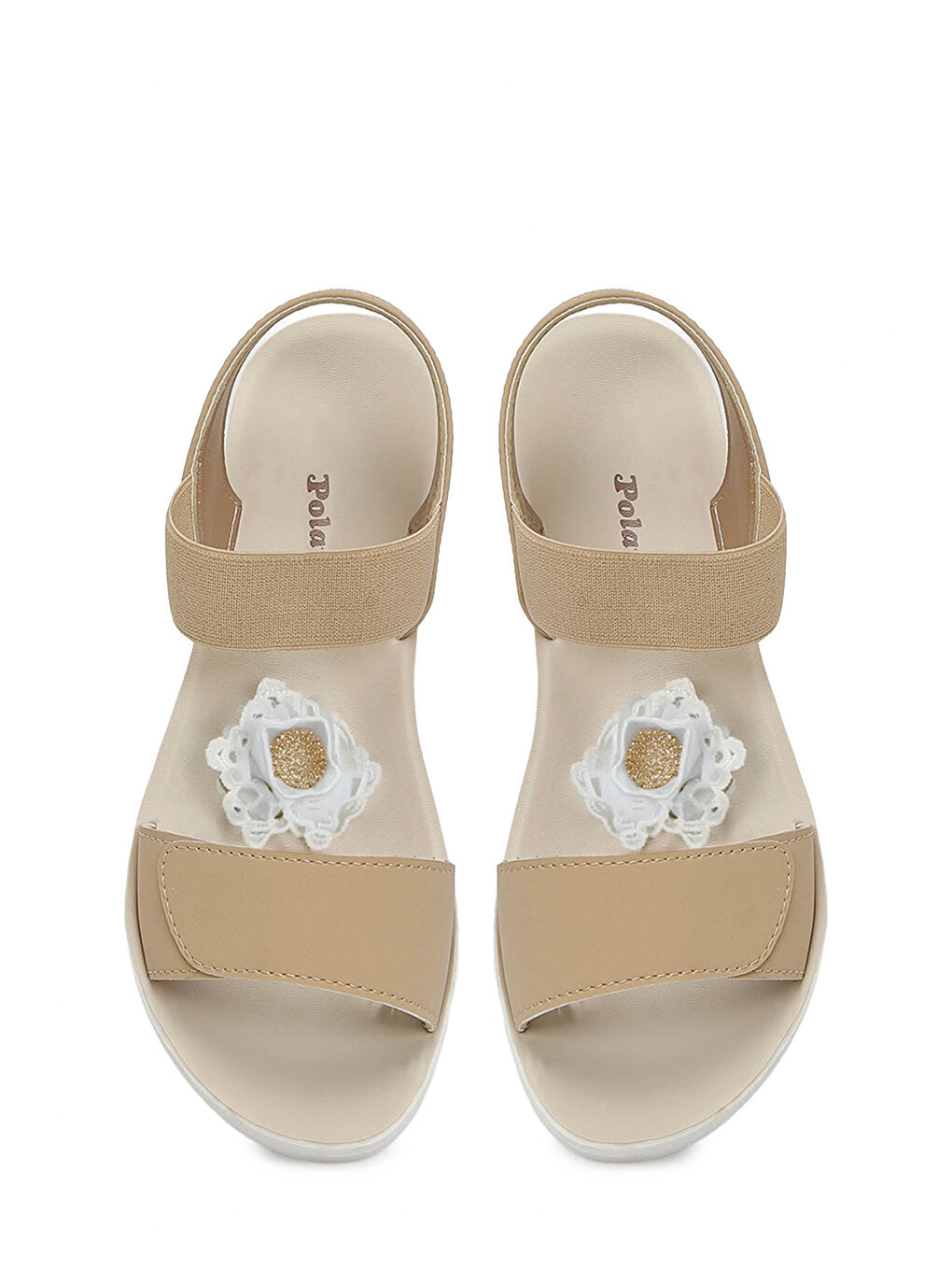 Bej 409107.Z6FX Vizon Kadın Düz Sandalet-3