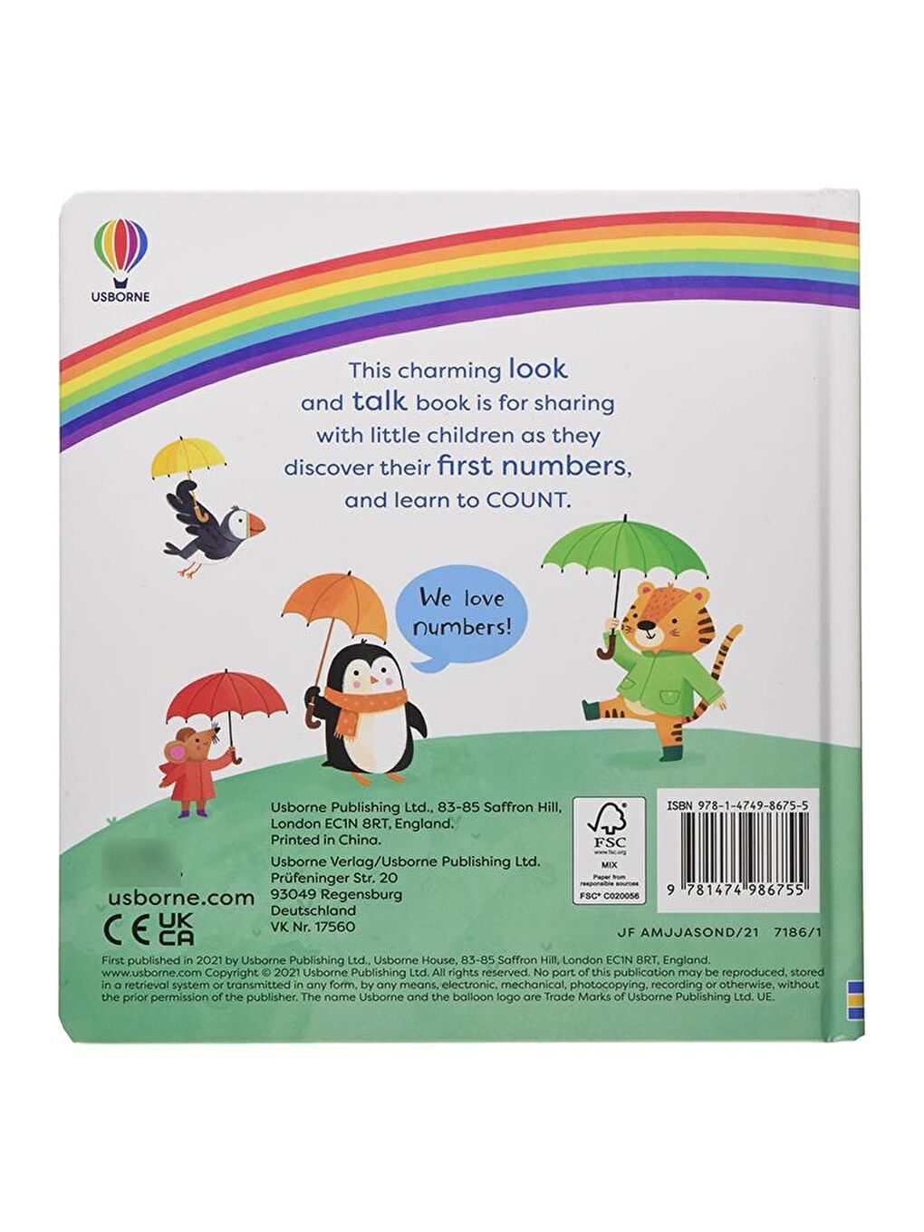 Usborne Renksiz First Numbers Book - 1