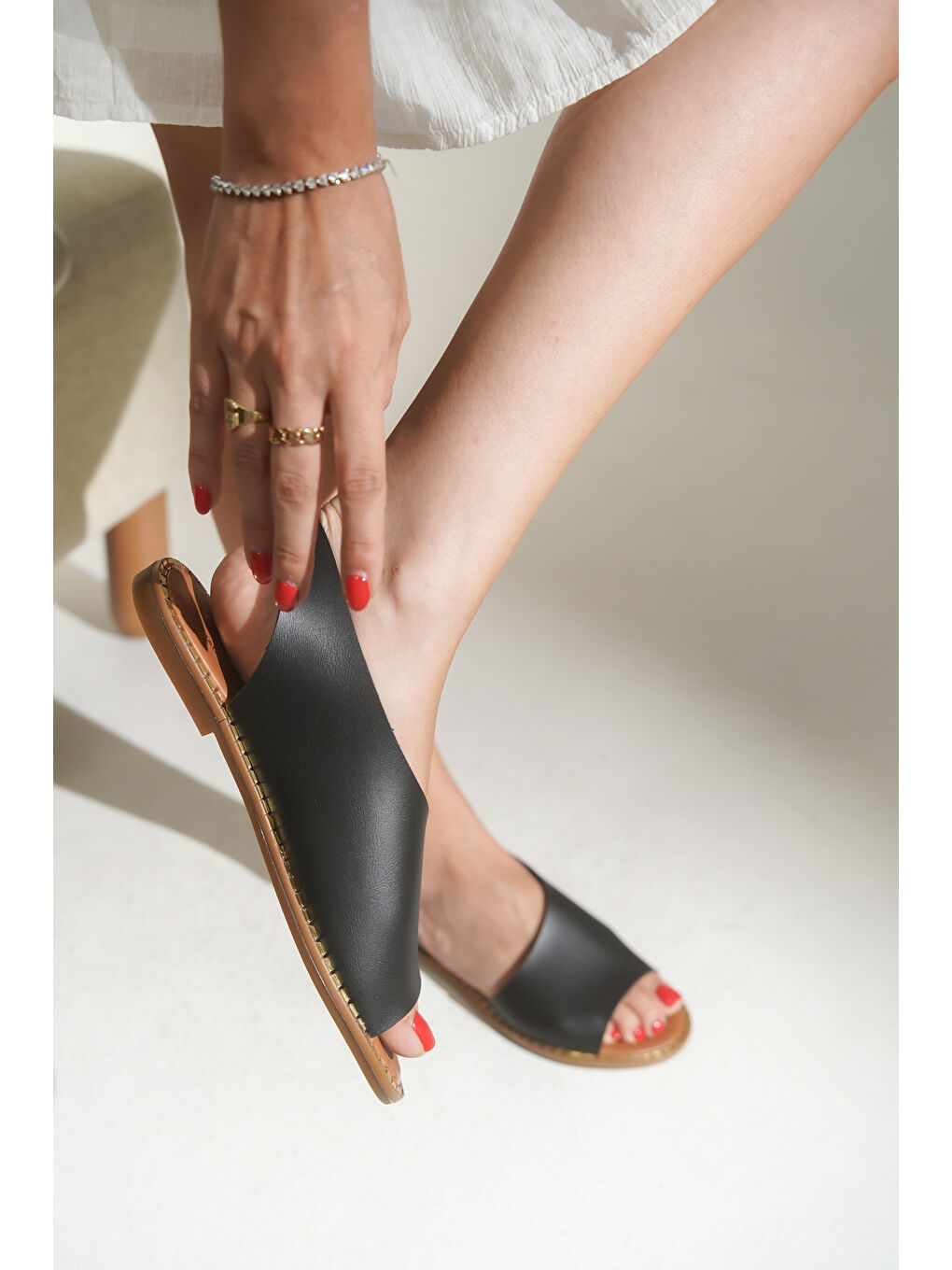 Siyah Emlynn Kadın Sandalet-6