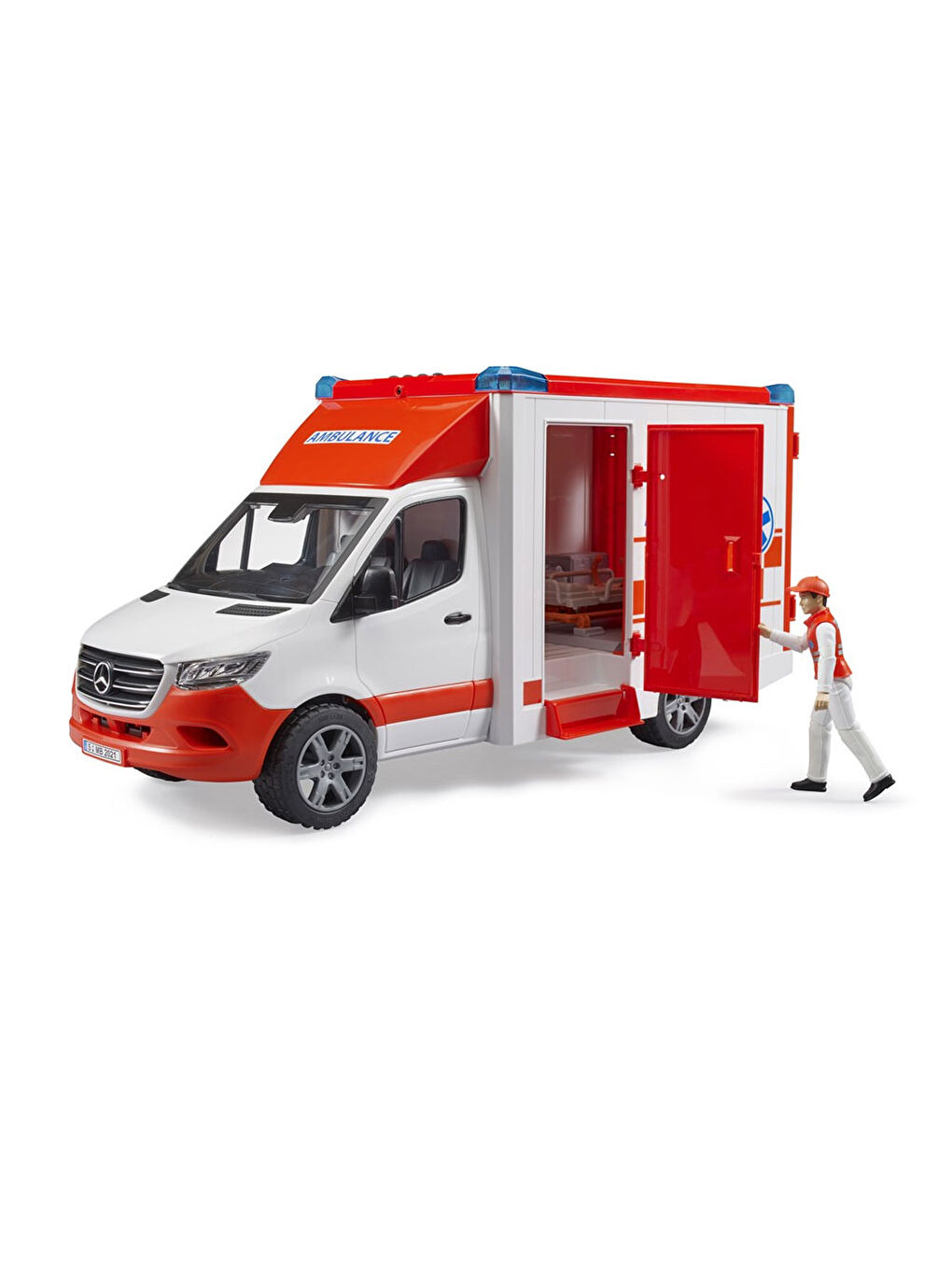 Bruder Mercedes Benz Sprinter Sirenli Ambulans Ve Ekibi BR02676 - 5