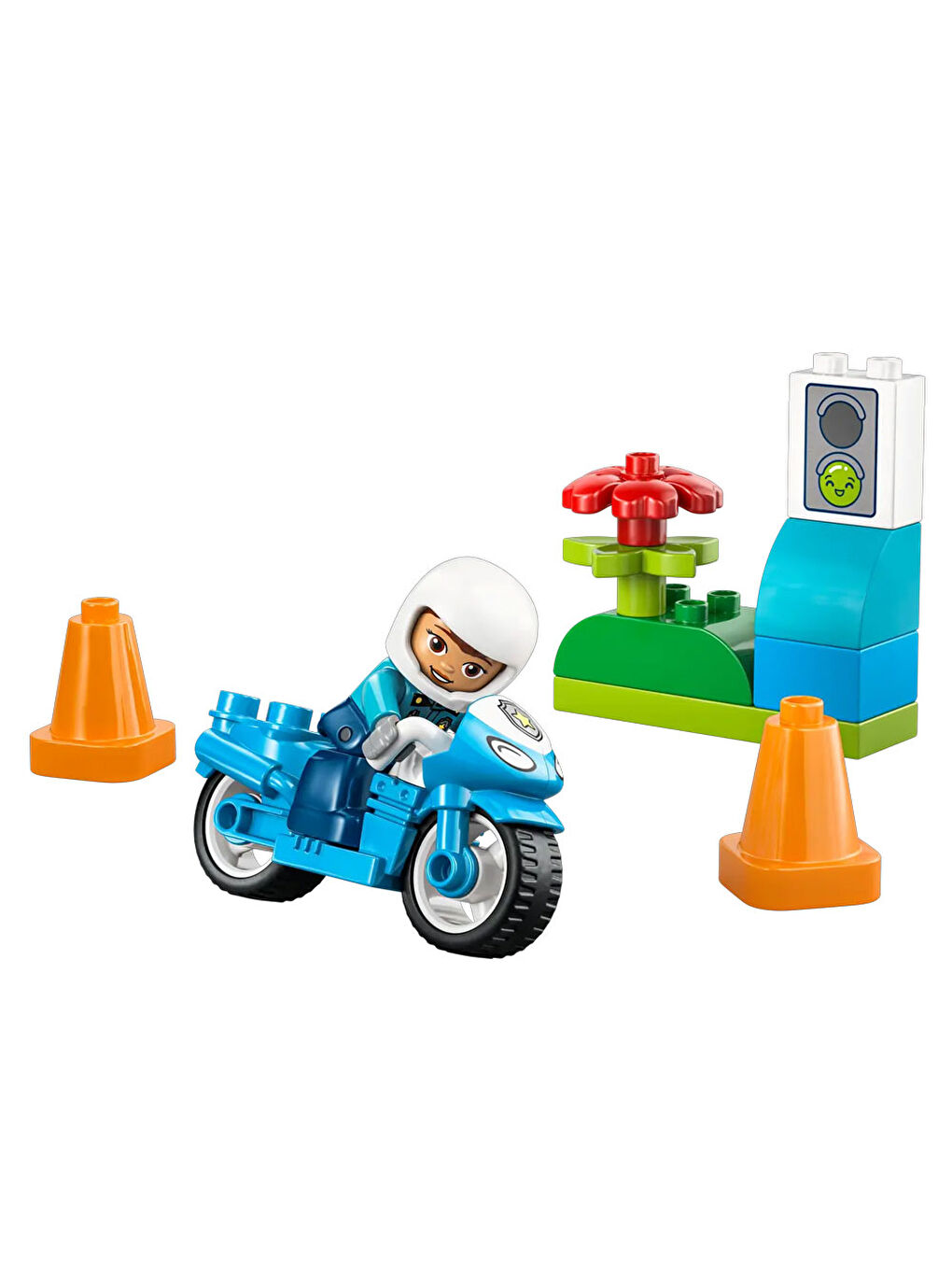 DUPLO Kasabası Mavi Polis Motosikleti 10471-1