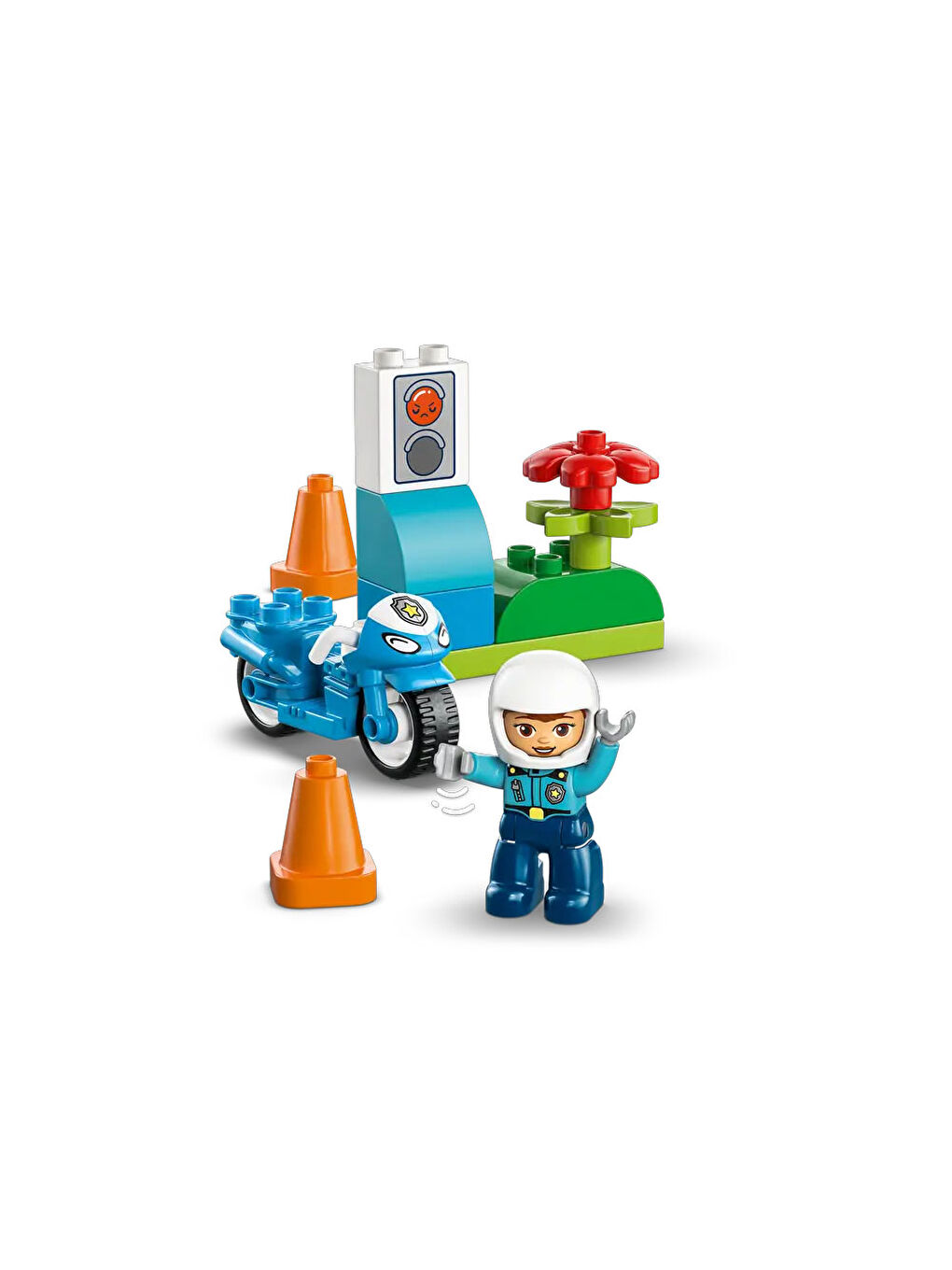 DUPLO Kasabası Mavi Polis Motosikleti 10471-2