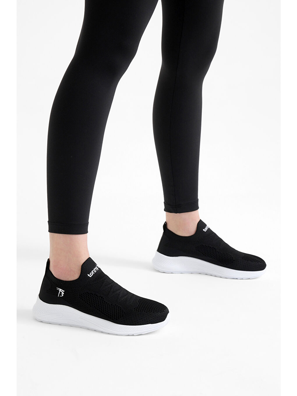 Erkek Siyah Beyaz Eva Taban Rahat Kalıp Günlük Spor Ayakkabı-1