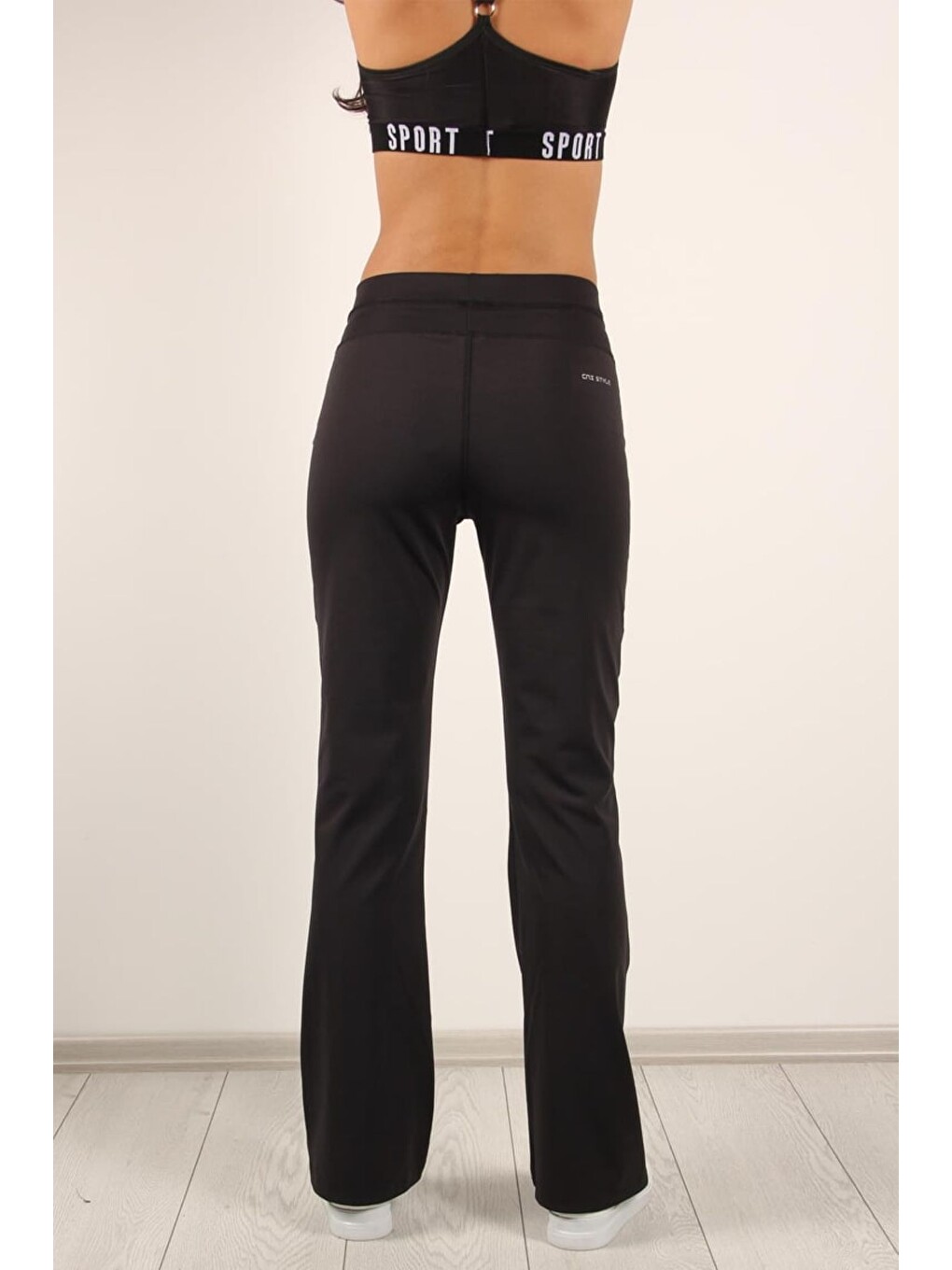 Siyah PREMIUM Kadın Modal Dalgıç Kumaş Spor Esnek Yüksek Kaliteli Rahat Yürüyüş Pantolonu-4
