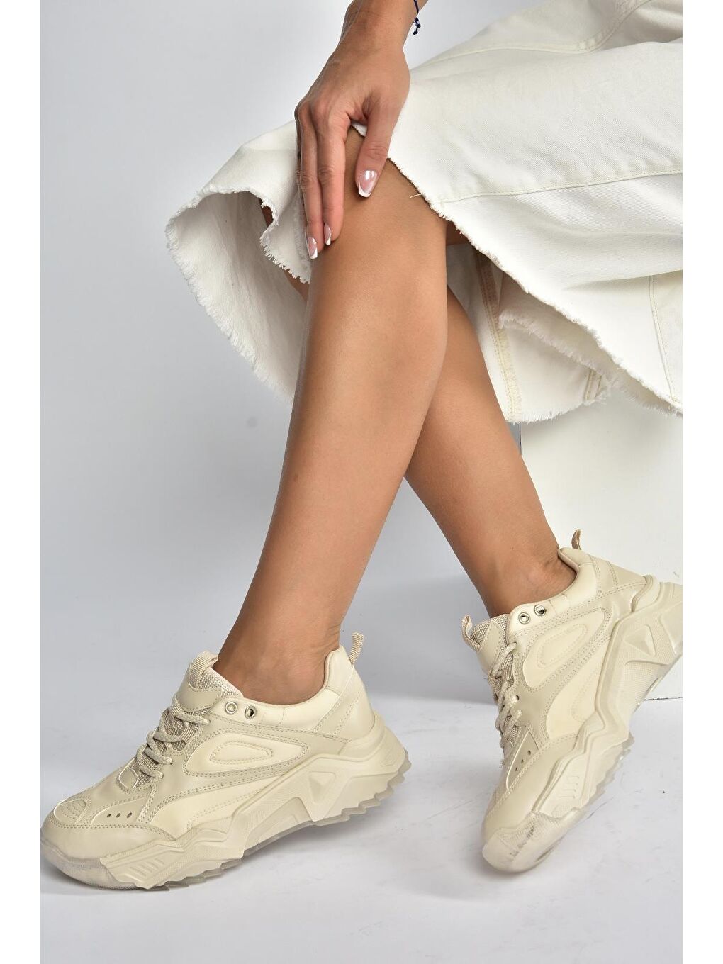 Bej Kadın Sneakers V312611809-3